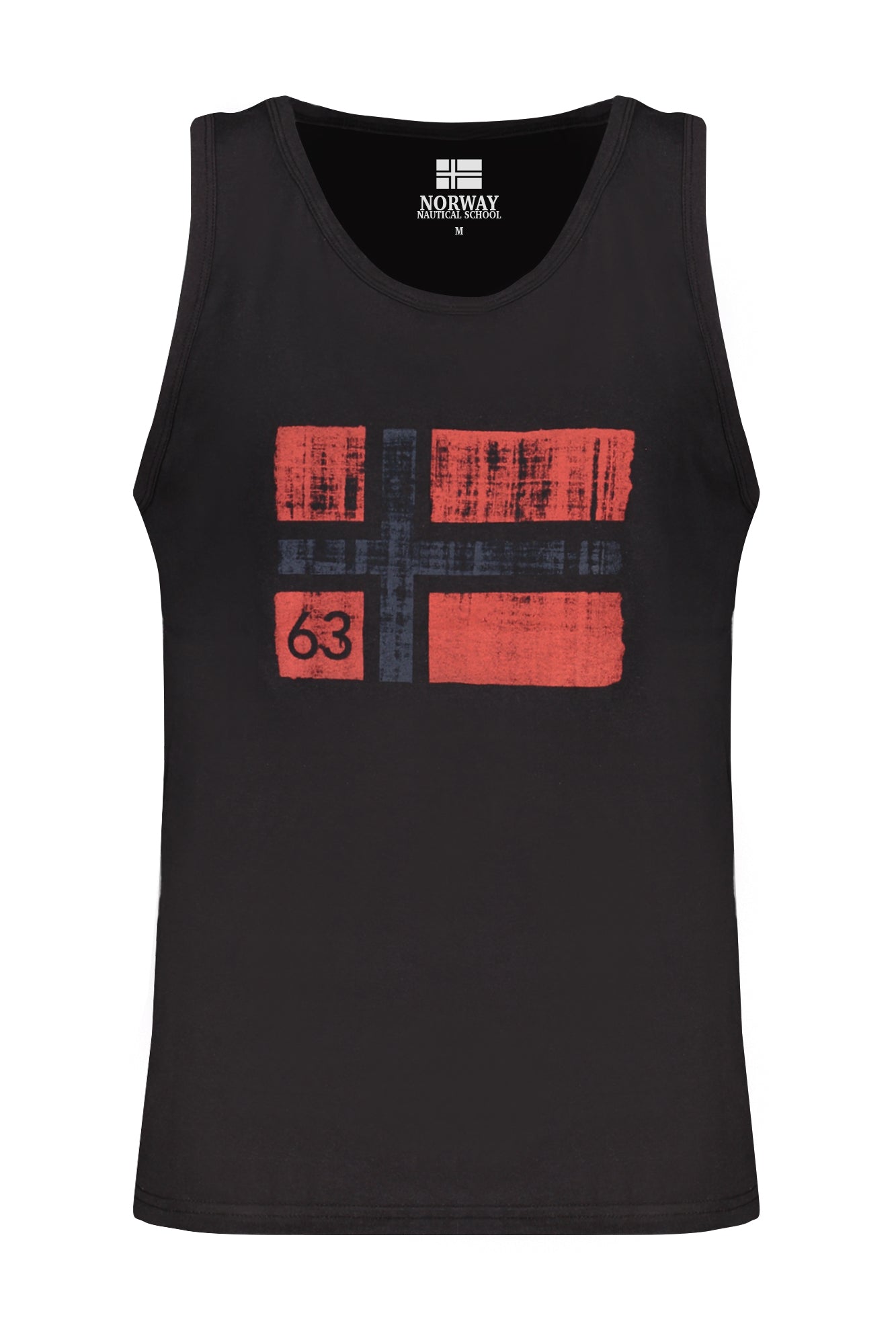 NORWAY 1963 Tanktop Herren – Blaues Baumwoll-Shirt für Sommer Schwarz