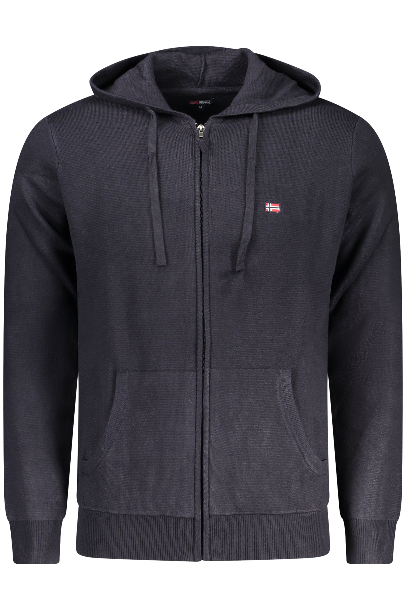 NORWAY 1963 Strickjacke Herren – Blaue Kapuzenjacke für Herbst/Winter Blau