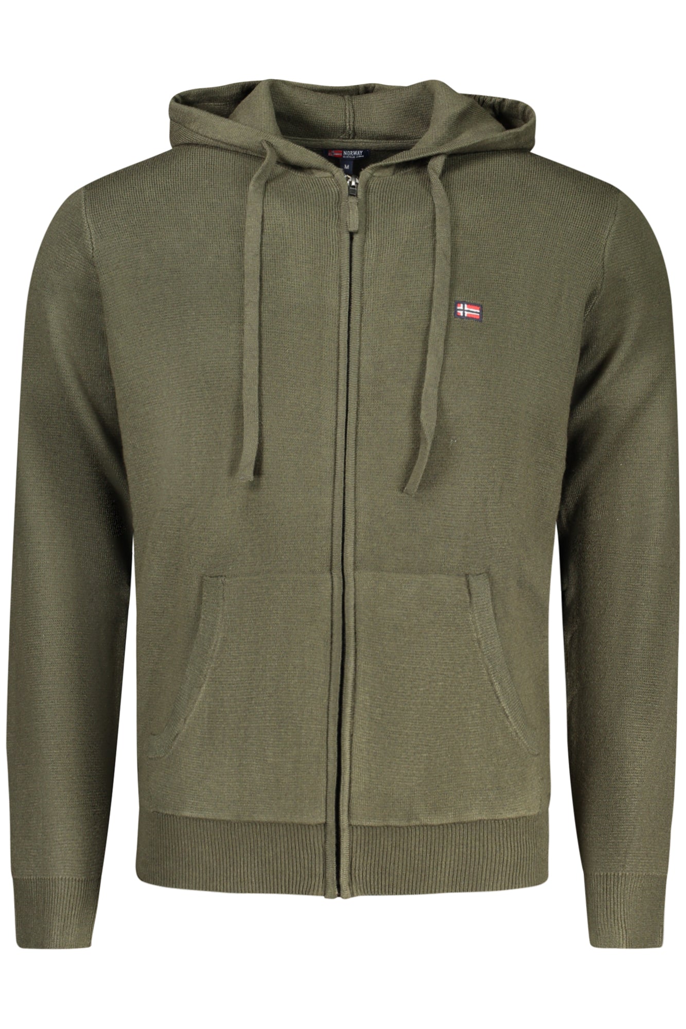 NORWAY 1963 Strickjacke Herren – Blaue Kapuzenjacke für Herbst/Winter Grün