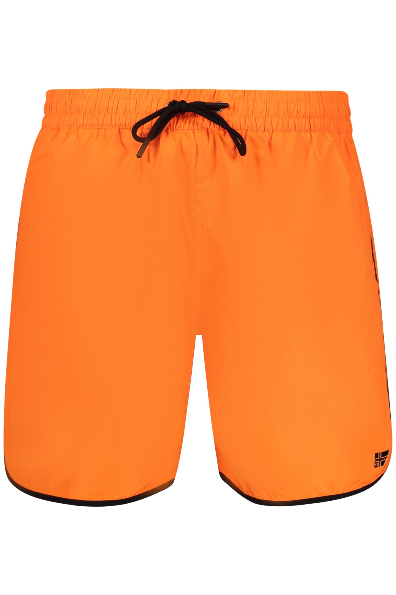 NORWAY 1963 Badeboxer Herren – Grüner Mann Print mit Kontrastdetails Orange