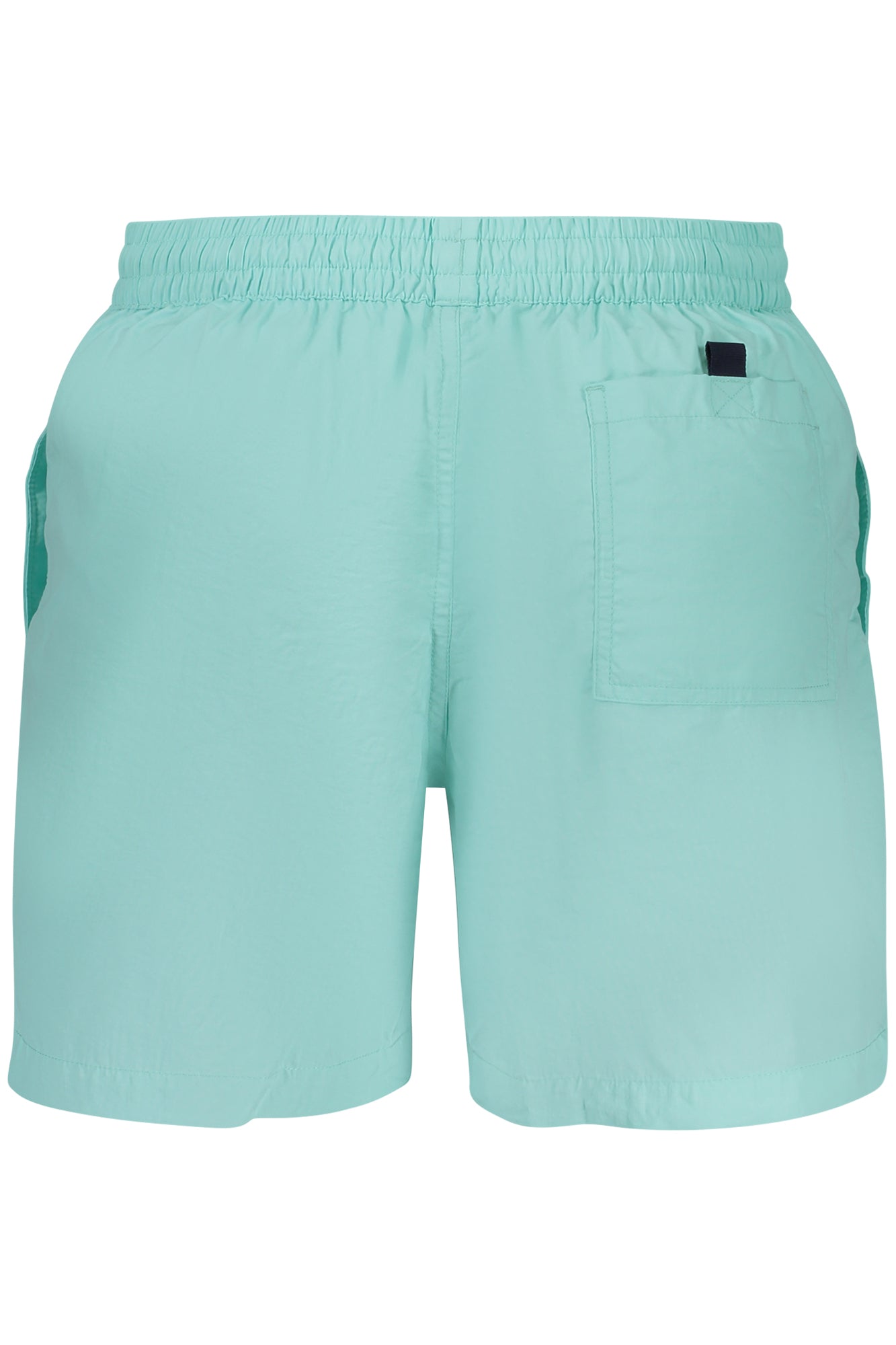 NORWAY 1963 Badeboxer Herren – Roter Mann Print mit Kontrastdetails Hellblau