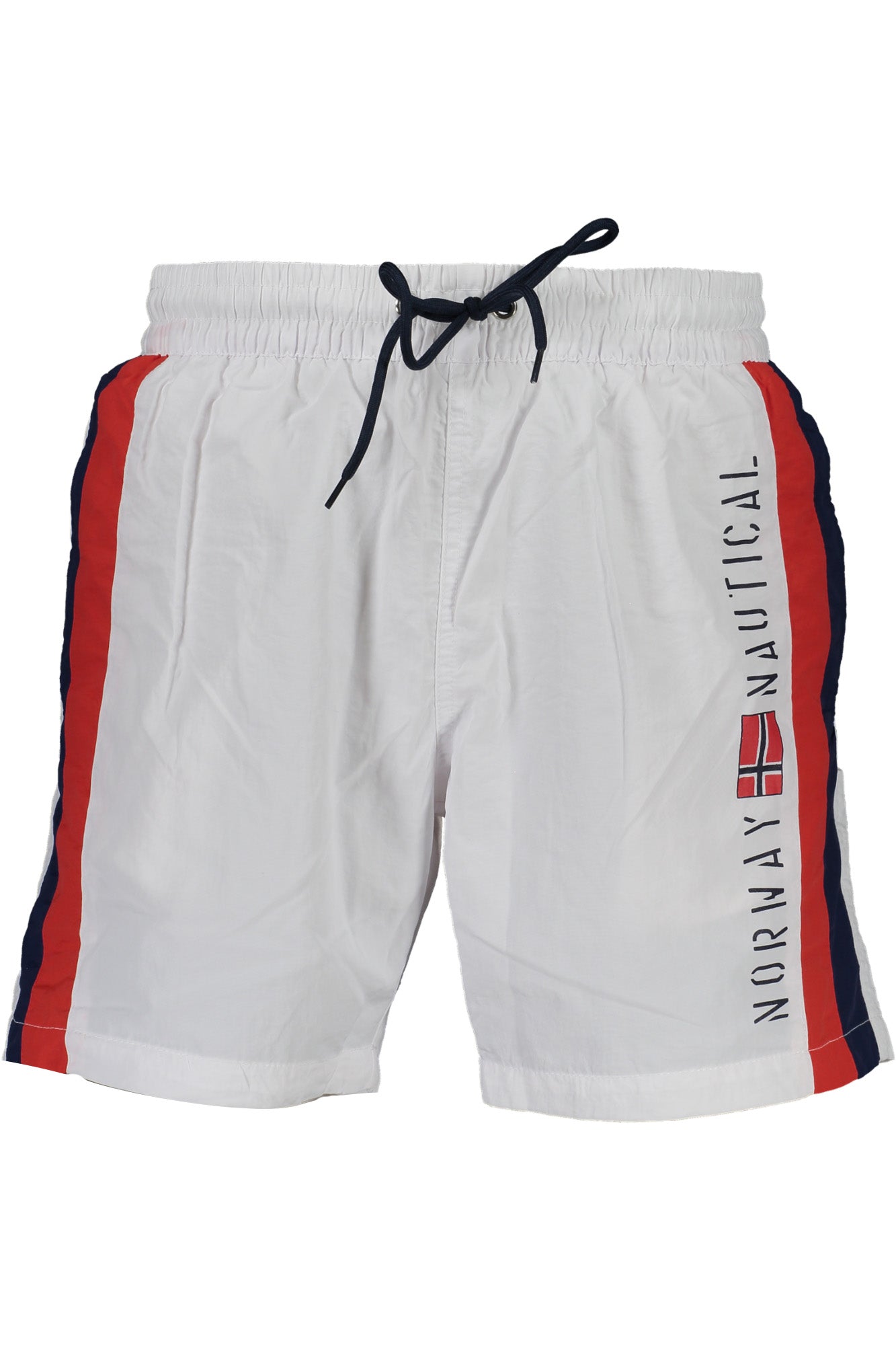 NORWAY 1963 Badeboxer Herren – Elastischer Bund mit Schnürung & Print-Details Weiß