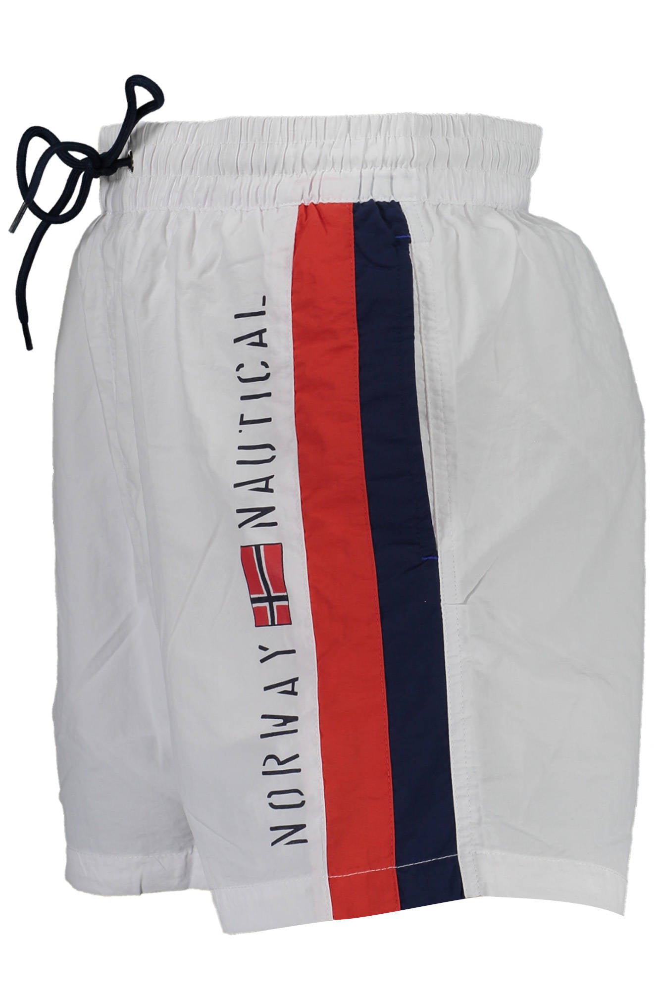 NORWAY 1963 Badeboxer Herren – Elastischer Bund mit Schnürung & Print-Details Weiß