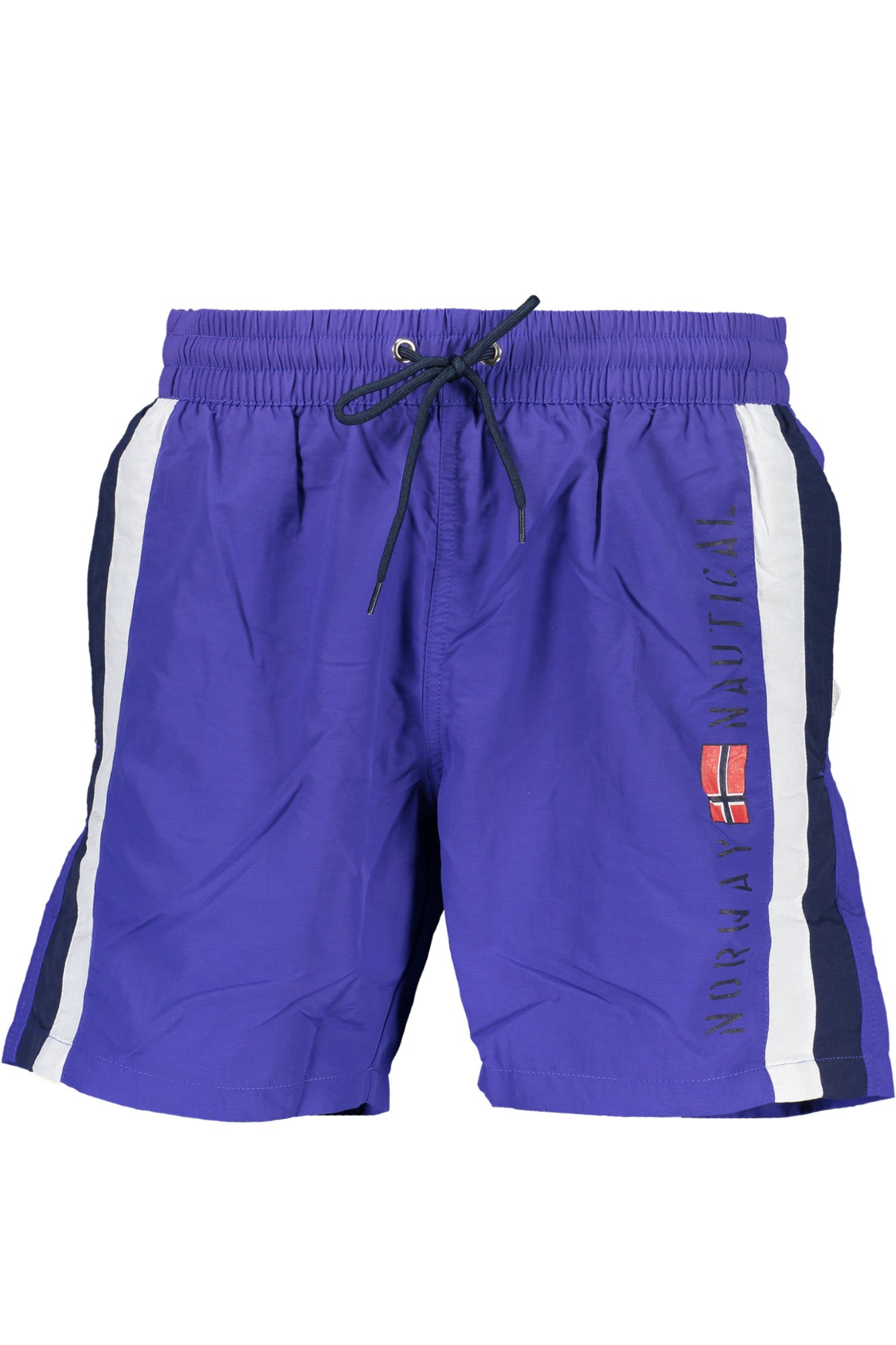 NORWAY 1963 Badeboxer Herren – Elastischer Bund mit Schnürung & praktischen Taschen Blau