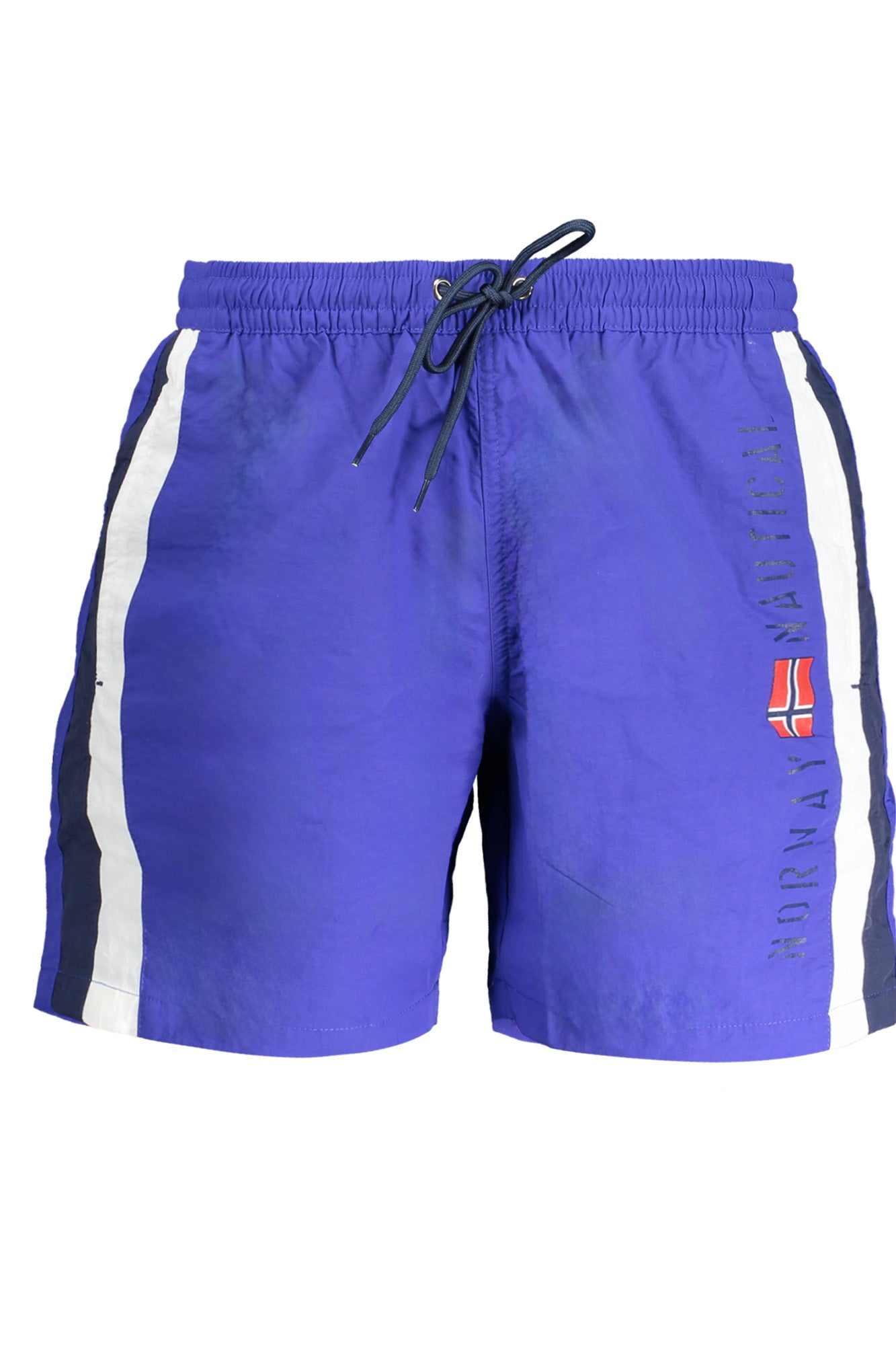 NORWAY 1963 Badehose Herren – Schwimmboxer mit Kontrastdetails und Logo-Print Blau