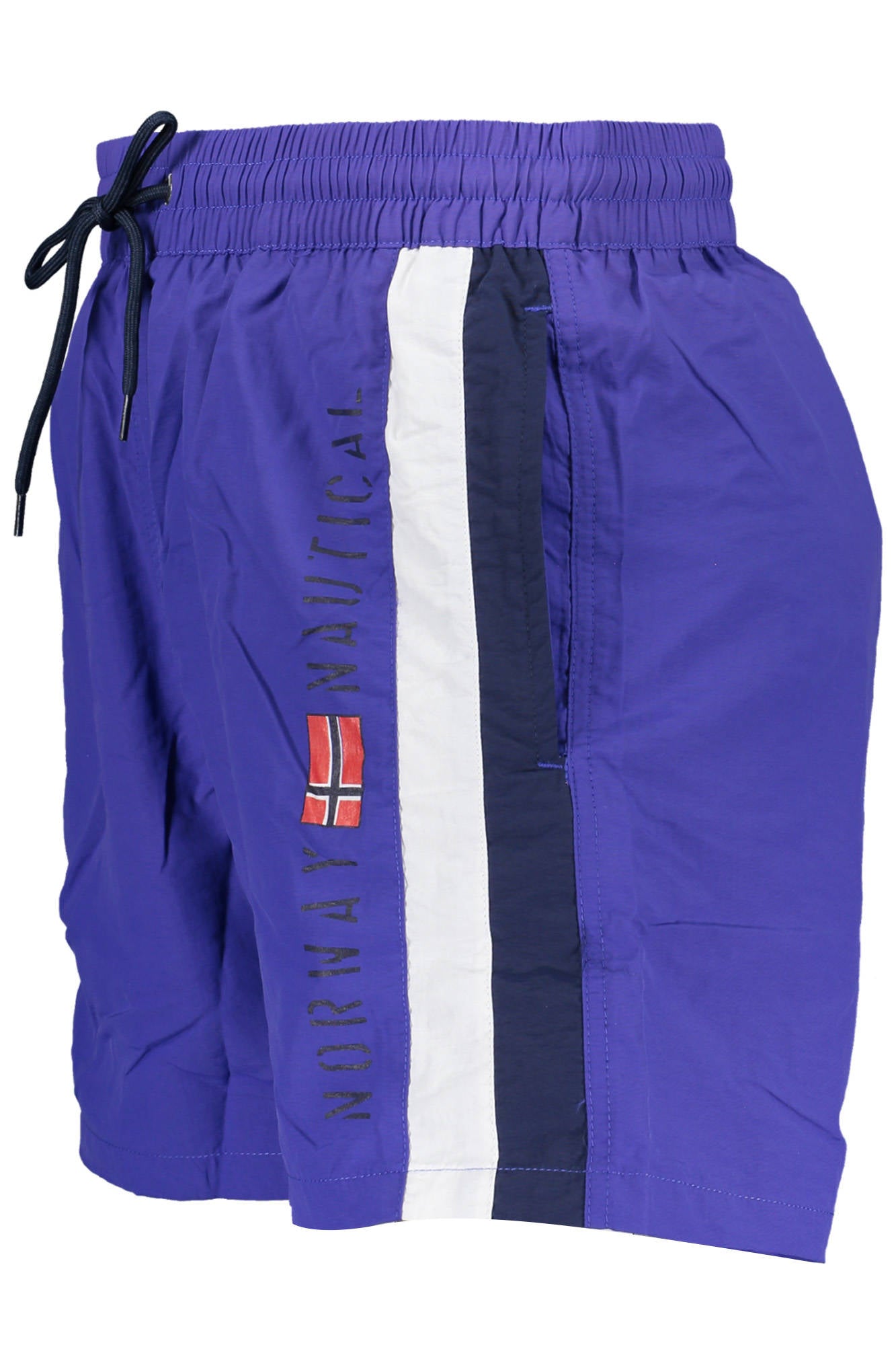NORWAY 1963 Badeboxer Herren – Elastischer Bund mit Schnürung & praktischen Taschen Blau