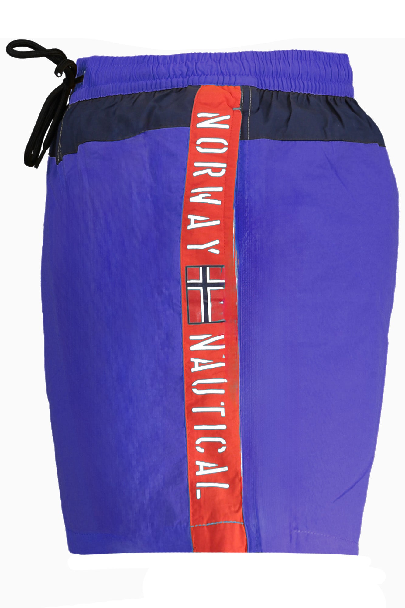 NORWAY 1963 Badehose Herren – Gelbe Schwimmboxer mit Logo-Print und Gesäßtasche Blau