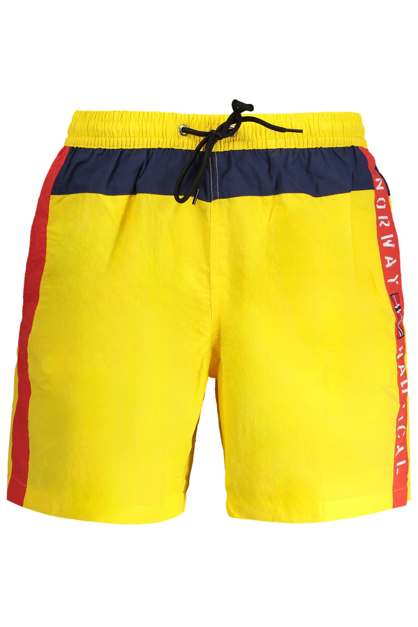 NORWAY 1963 Badehose Herren – Gelbe Schwimmboxer mit Logo-Print und Gesäßtasche Gelb