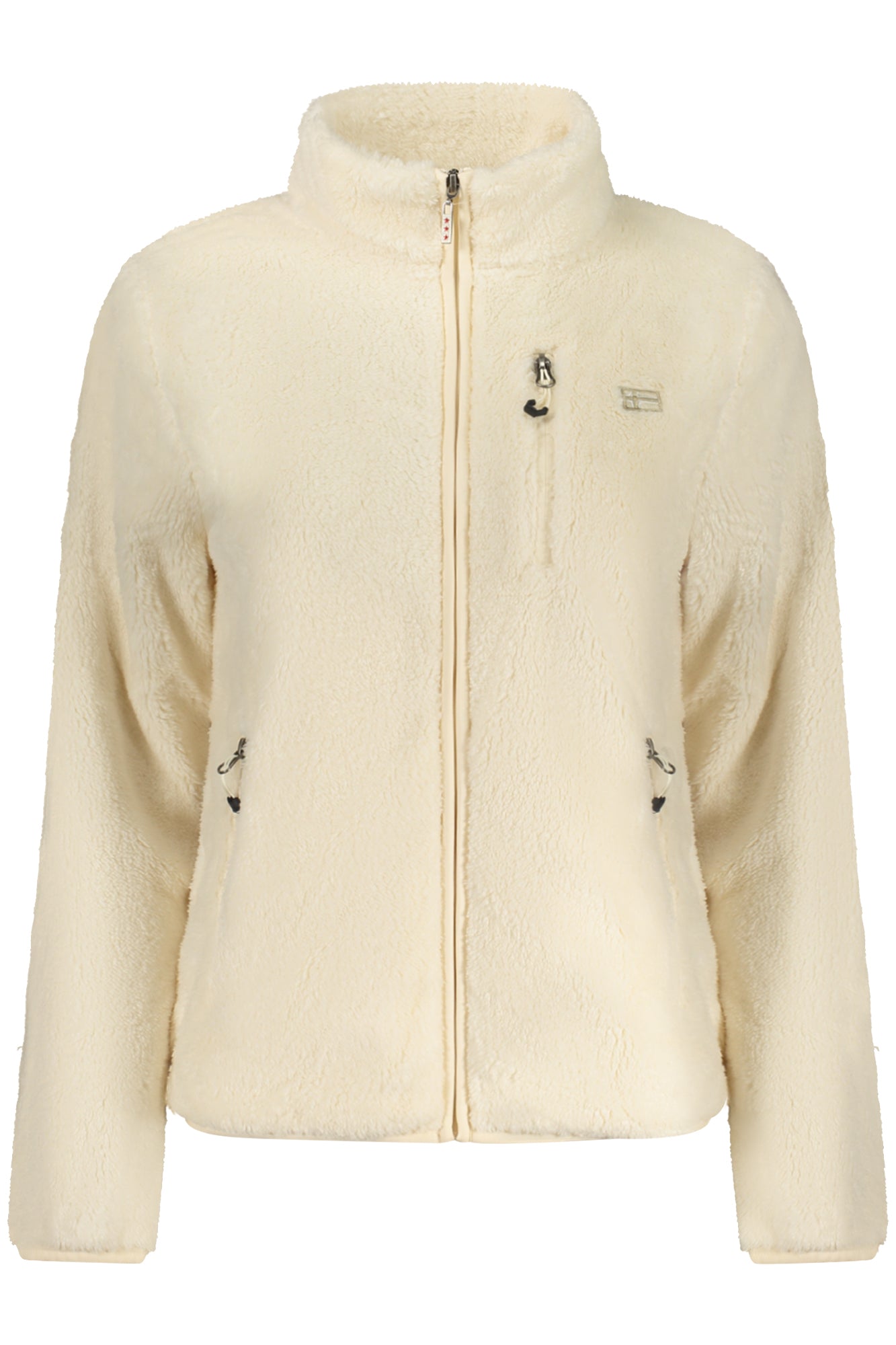 NORWAY 1963 Damen-Sweatshirt mit Reißverschluss – Plüsch-Sweat mit Taschen für Herbst/Winter Weiß
