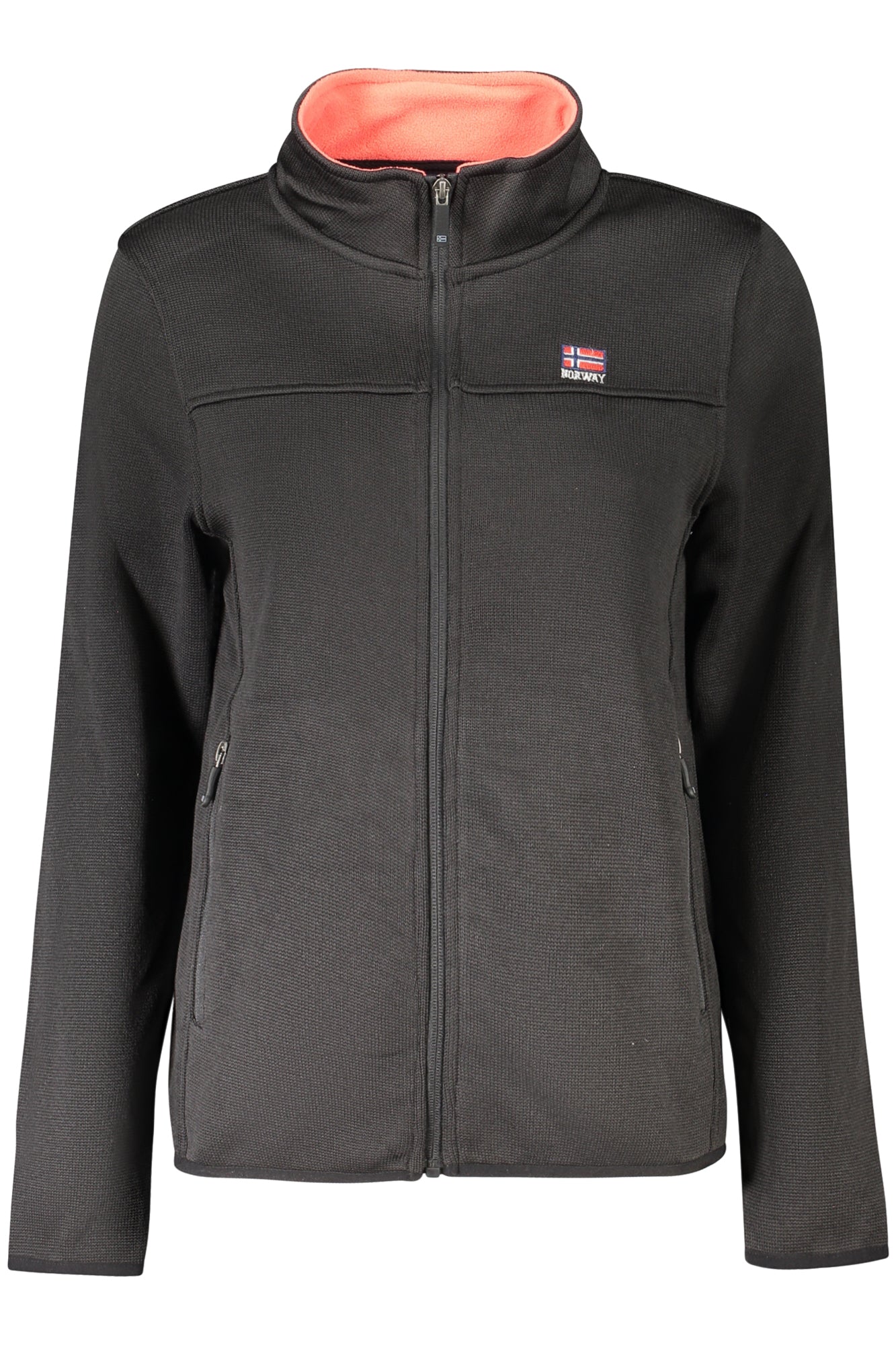 NORWAY 1963 Sweatshirt Damen mit Reißverschluss – Lila Langarm-Sweatshirt für Herbst/Winter Schwarz