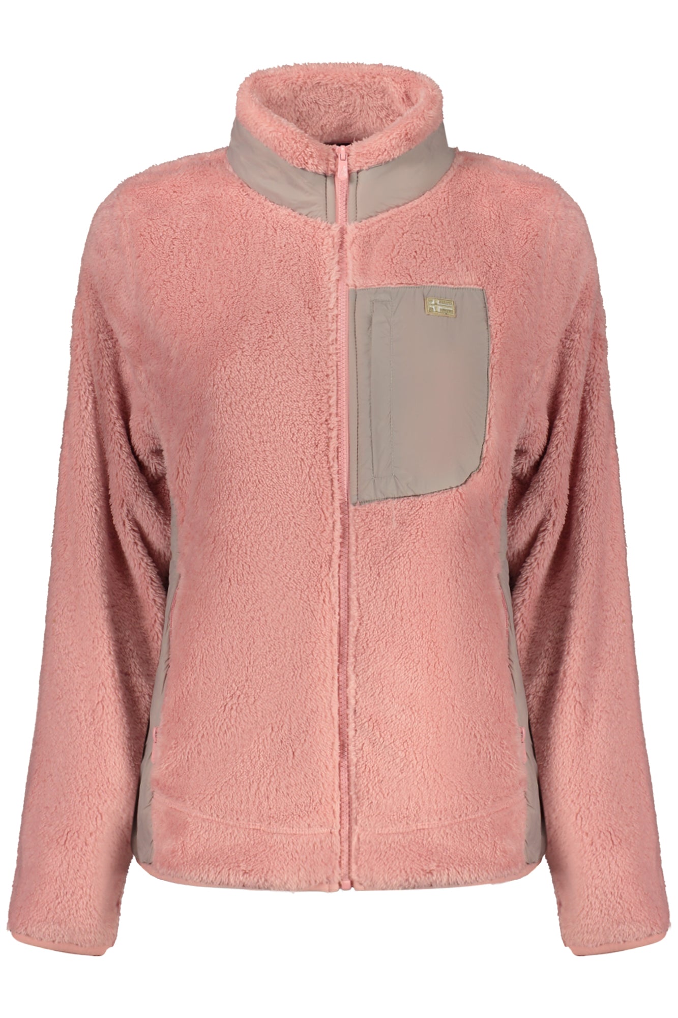 NORWAY 1963 Rosa Damen-Sweatshirt mit Reißverschluss – Plüsch & praktische Taschen Rosa Hauptbild