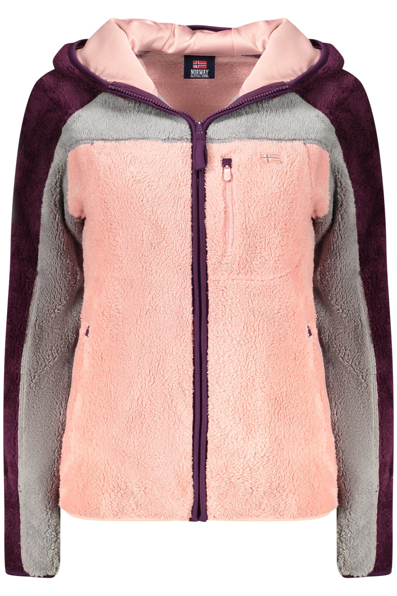 NORWAY 1963 Sweatshirt Damen mit Reißverschluss – Rosa Hoodie für Herbst/Winter Rosa