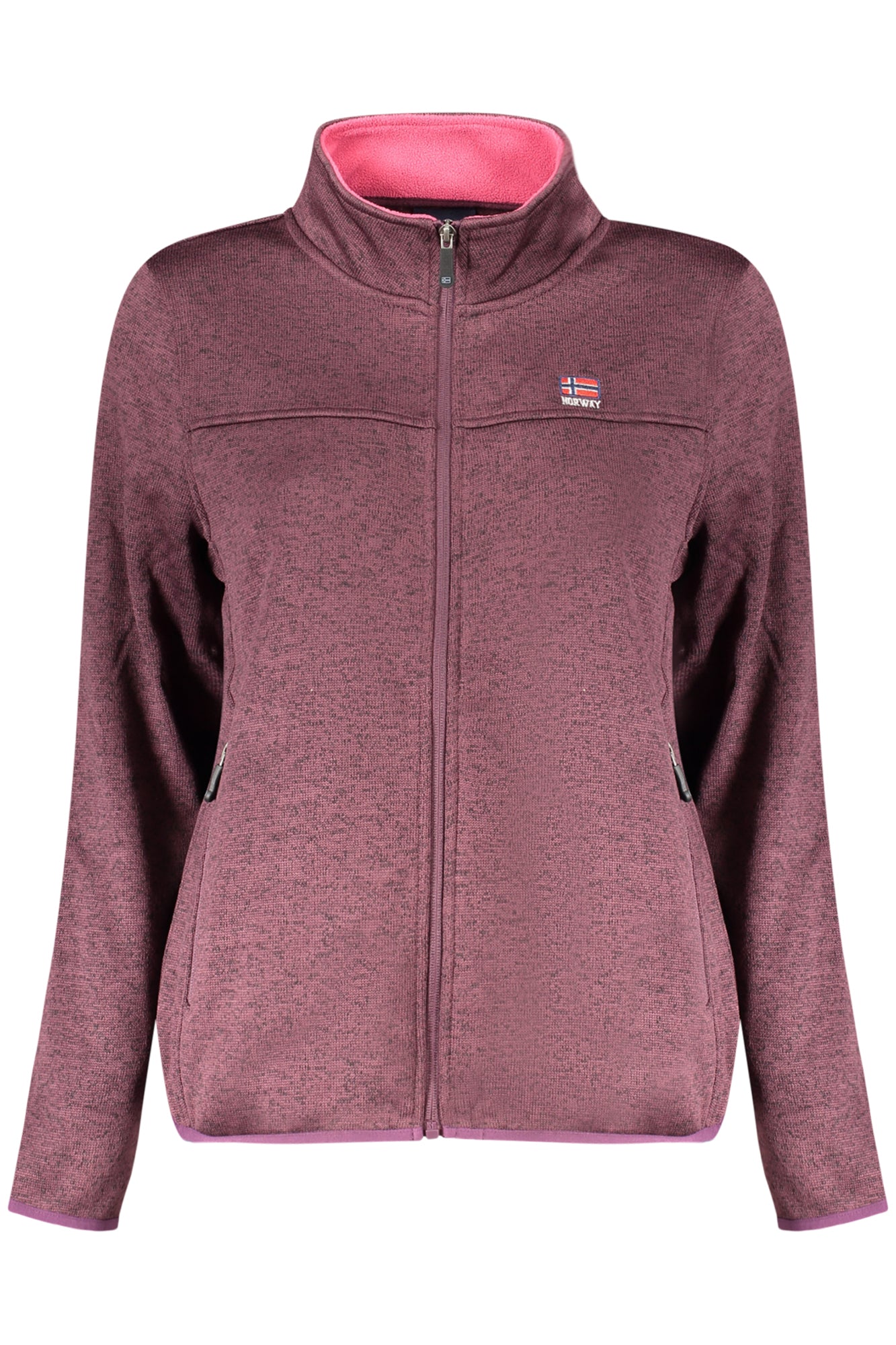 NORWAY 1963 Sweatshirt Damen mit Reißverschluss – Lila Langarm-Sweatshirt für Herbst/Winter Violett