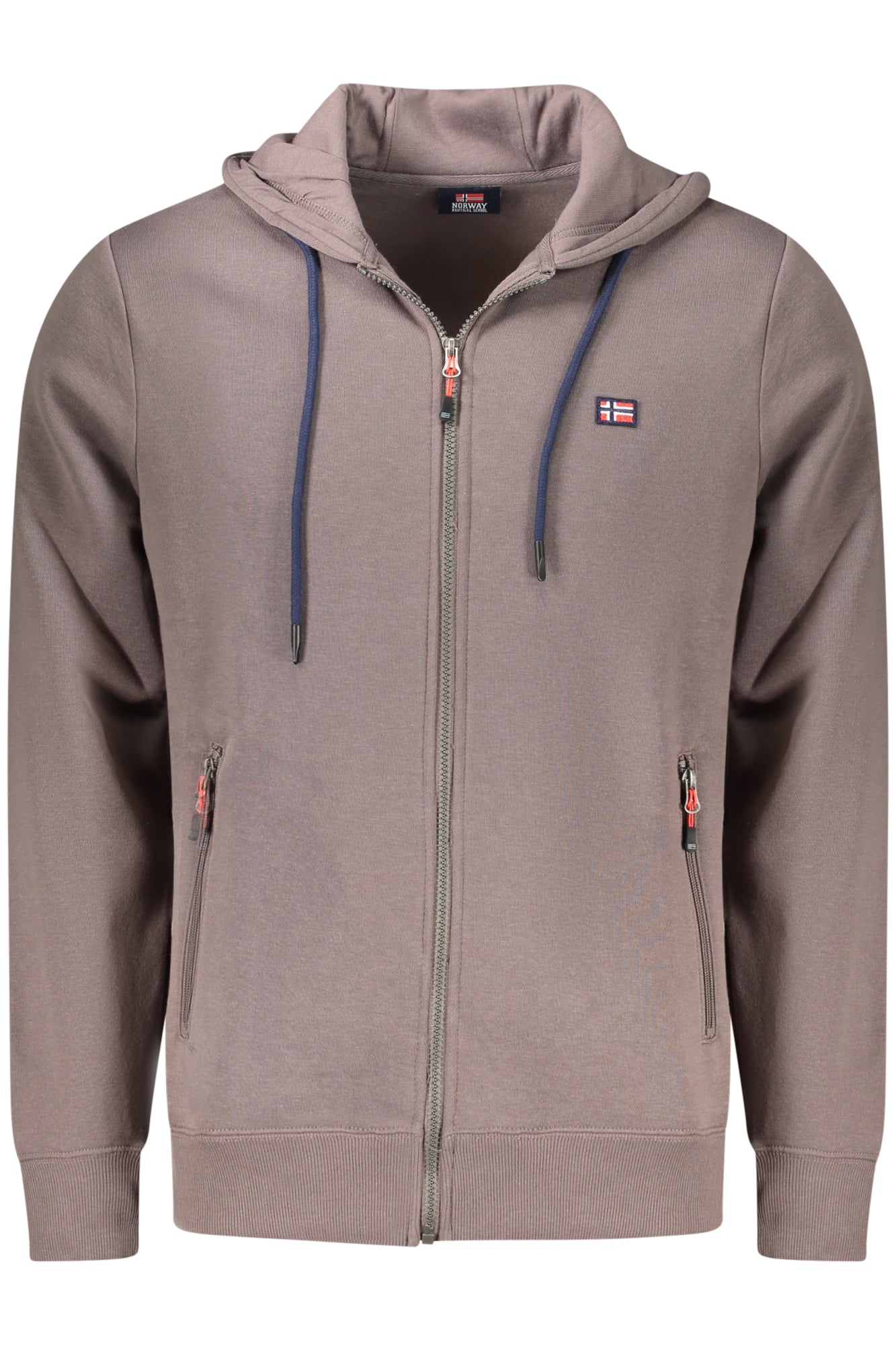NORWAY 1963 Sweatshirt Herren mit Reißverschluss – Hoodie für Herbst/Winter Braun Hauptbild