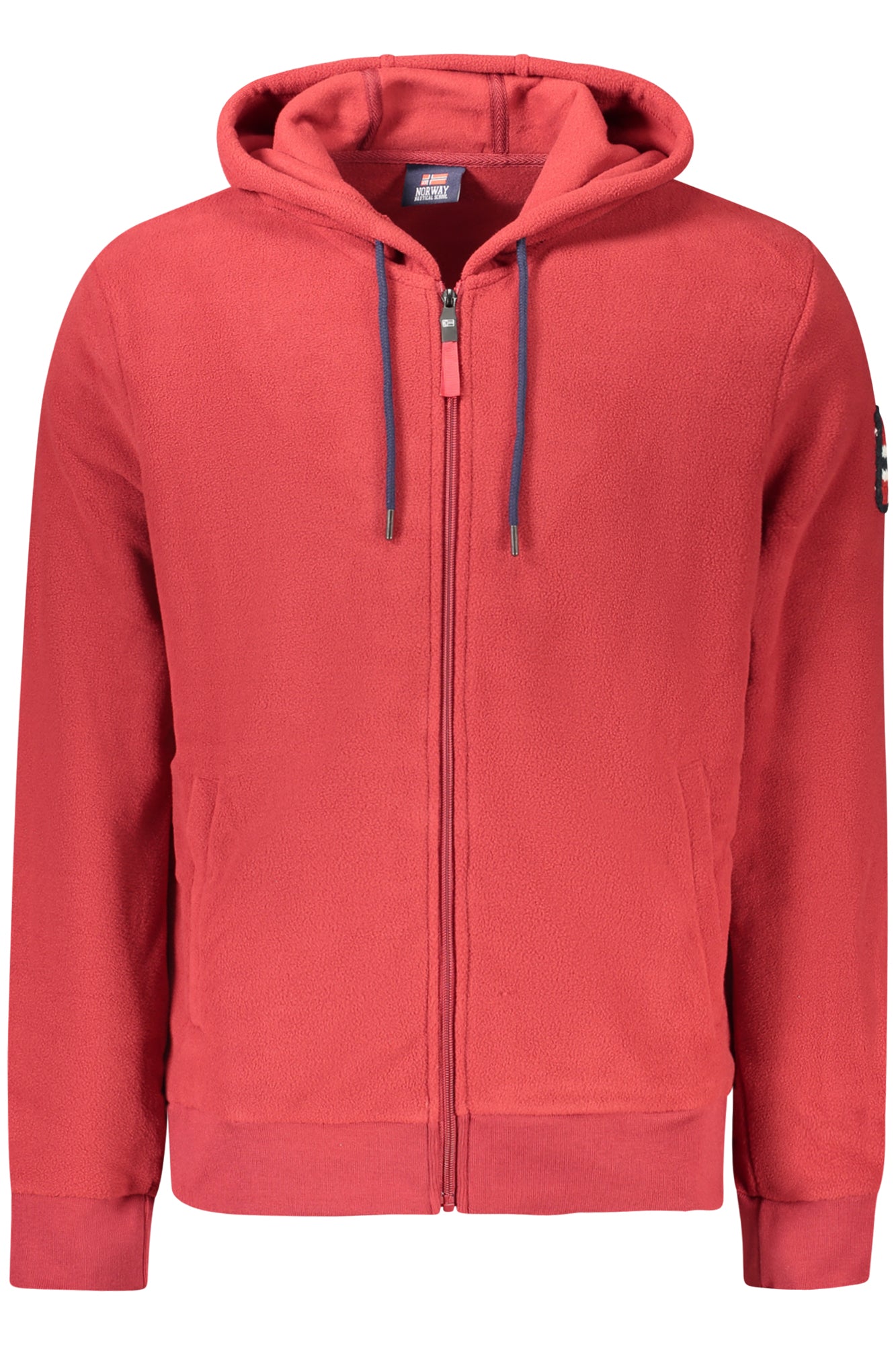 NORWAY 1963 Sweatshirt Herren mit Reißverschluss – Warmes Fleece für Herbst/Winter Rot