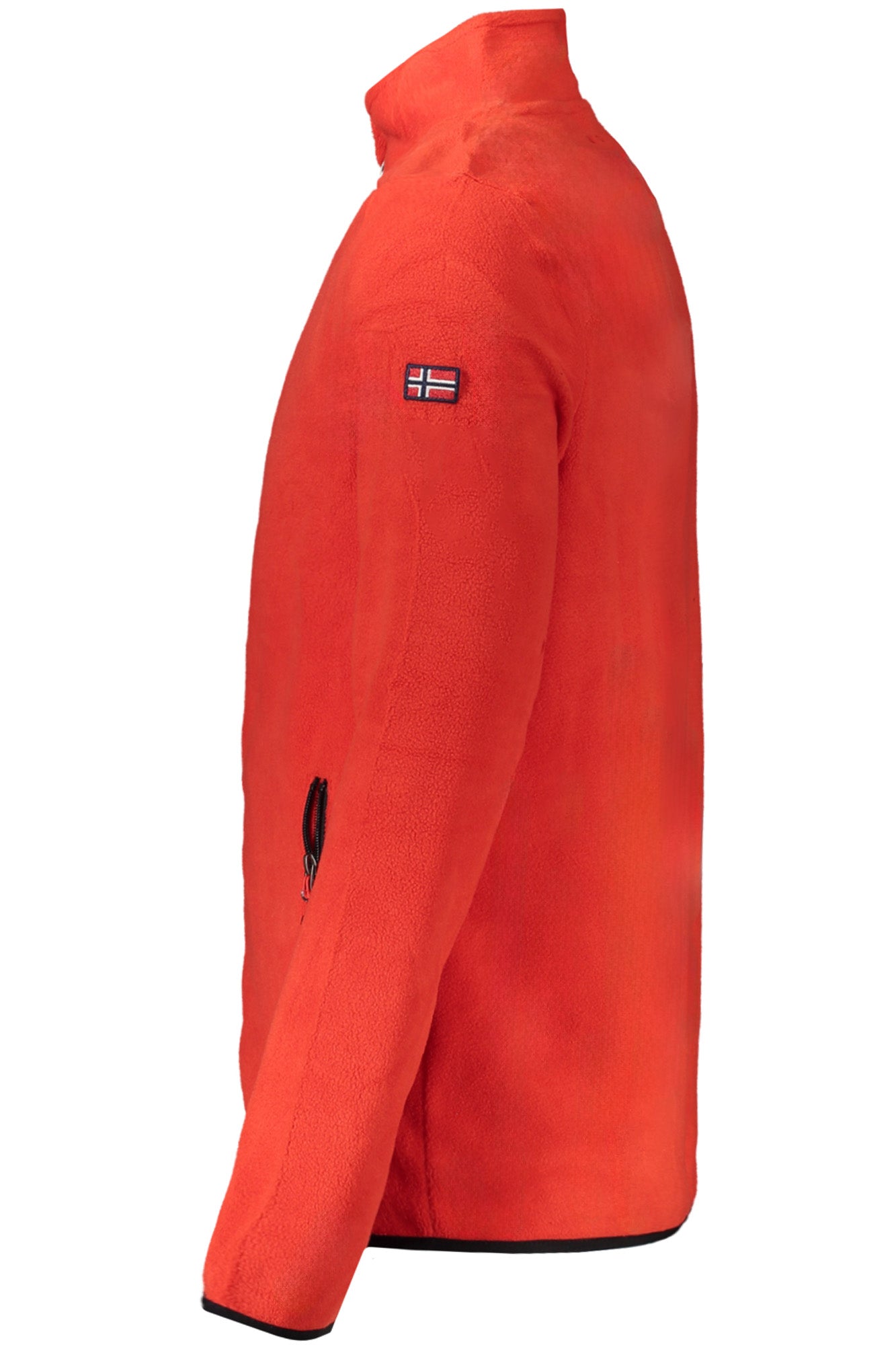 NORWAY 1963 Sweatshirt Herren – Rotes Fleece mit Reißverschluss für Herbst/Winter Rot