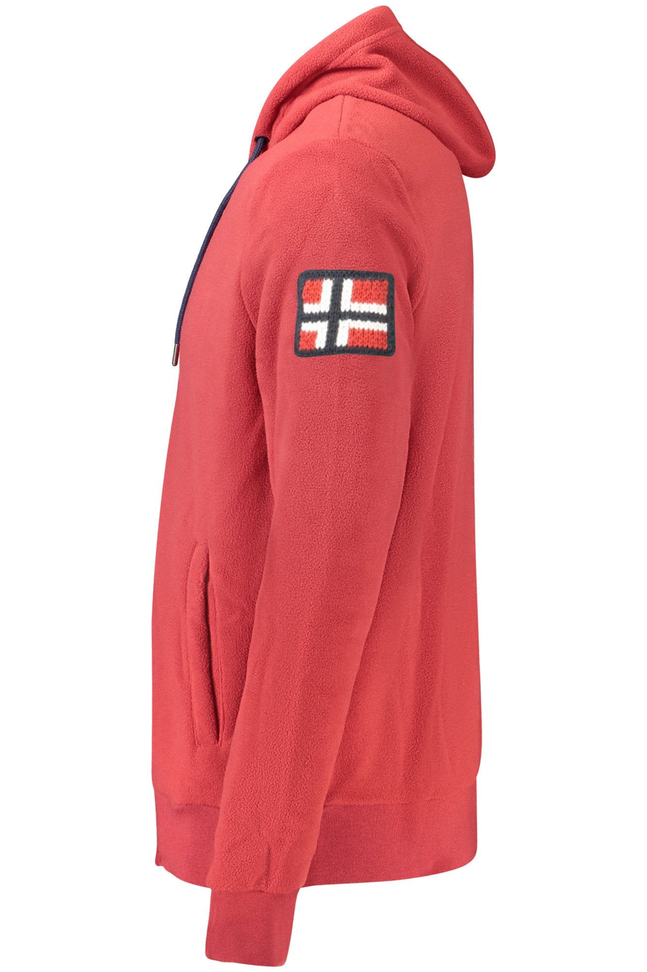 NORWAY 1963 Sweatshirt Herren mit Reißverschluss – Warmes Fleece für Herbst/Winter Rot