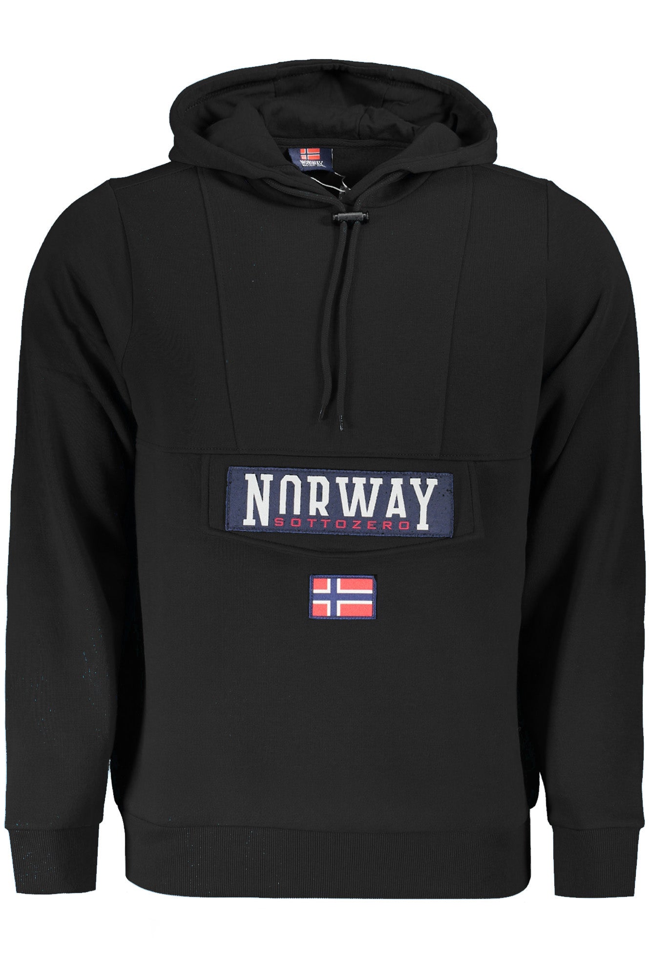 NORWAY 1963 Sweatshirt Herren mit Reißverschluss – Blaues Kapuzen-Sweatshirt für Herbst/Winter Schwarz