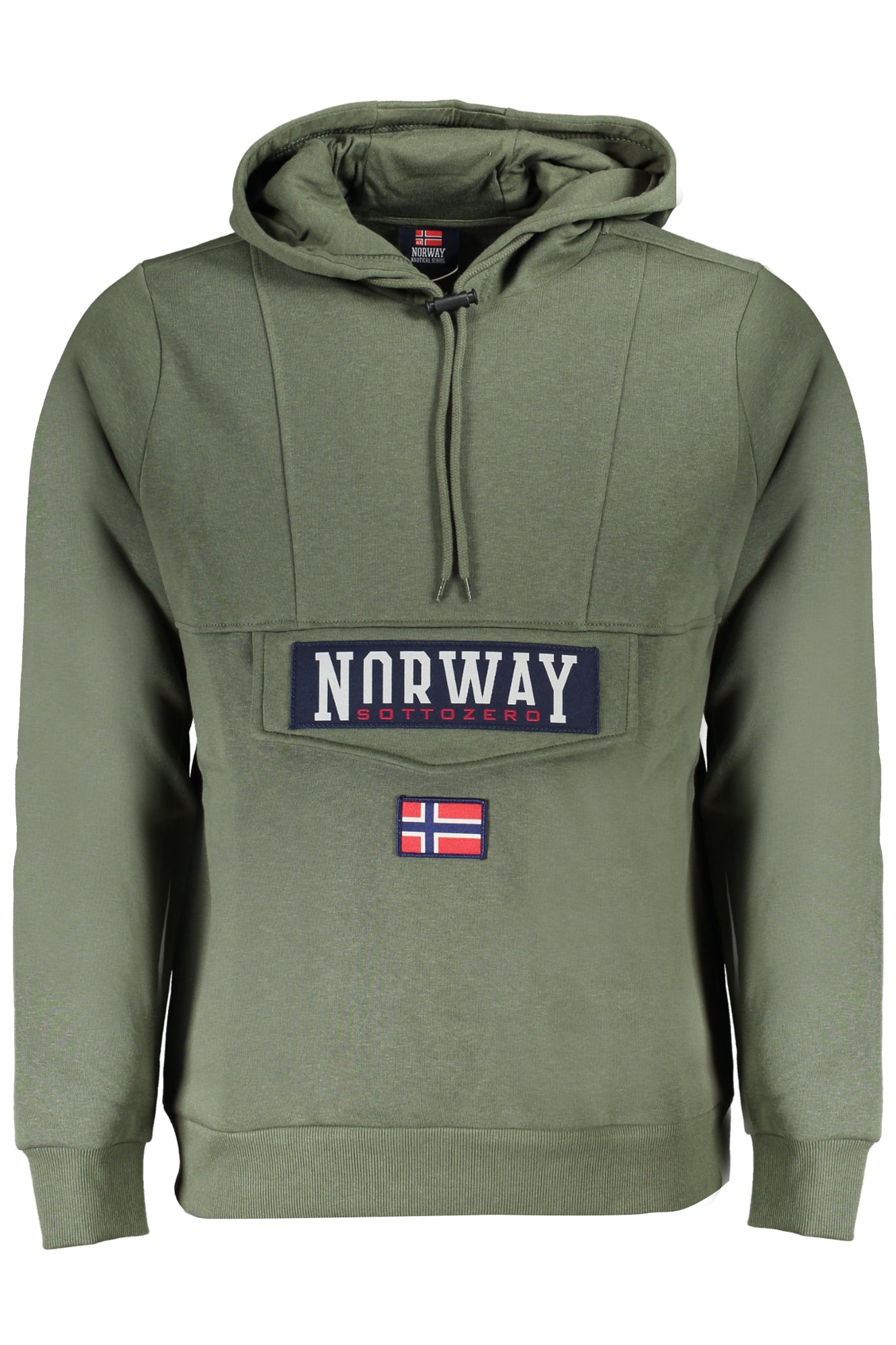 NORWAY 1963 Sweatshirt Herren mit Reißverschluss – Blaues Kapuzen-Sweatshirt für Herbst/Winter Grün