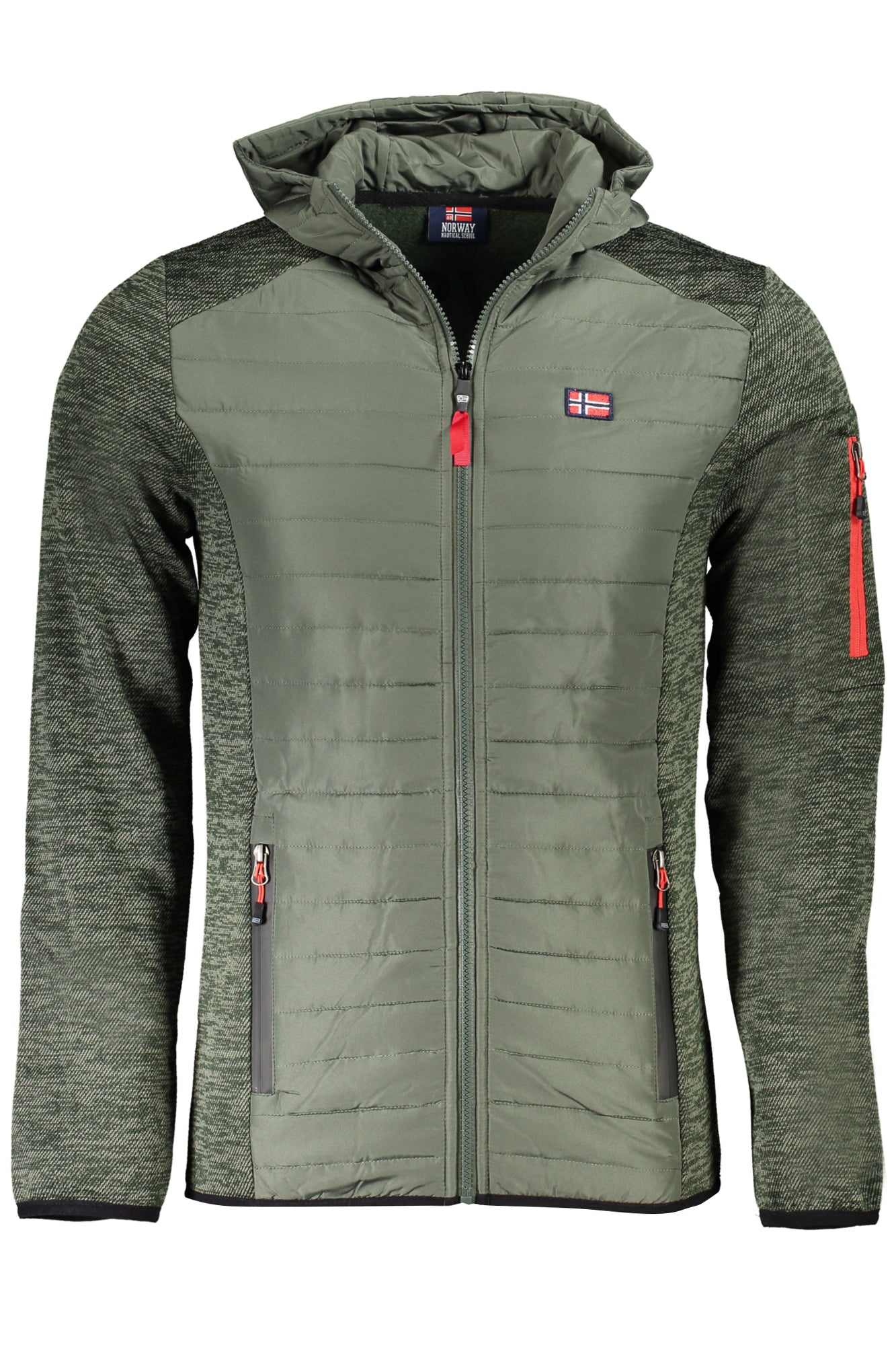 NORWAY 1963 Sportjacke Herren – Braune Kapuzenjacke für Herbst/Winter Grün