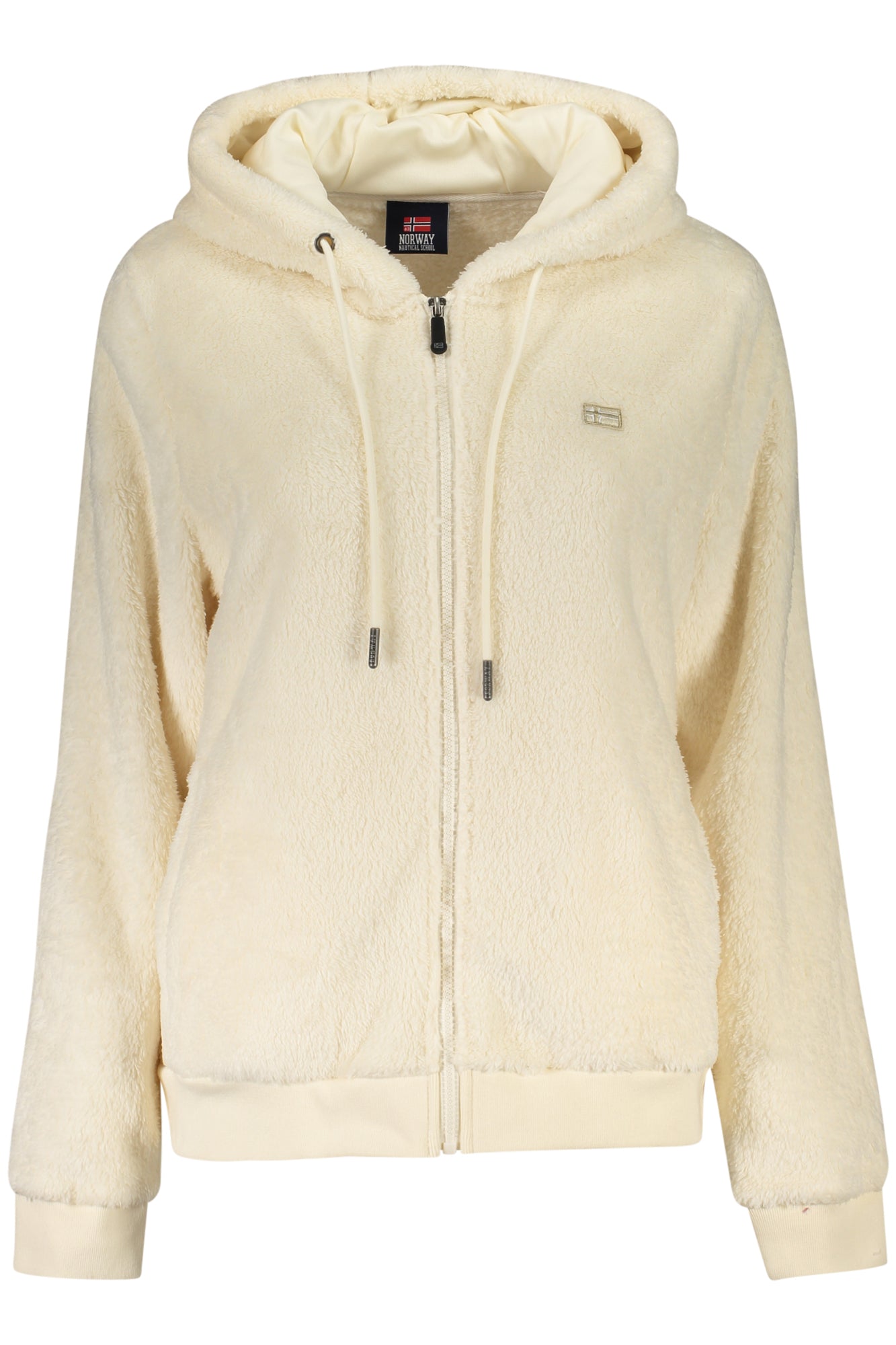 NORWAY 1963 Damen Jacke schwarz – Kapuzenjacke mit Stickerei für Herbst/Winter Weiß