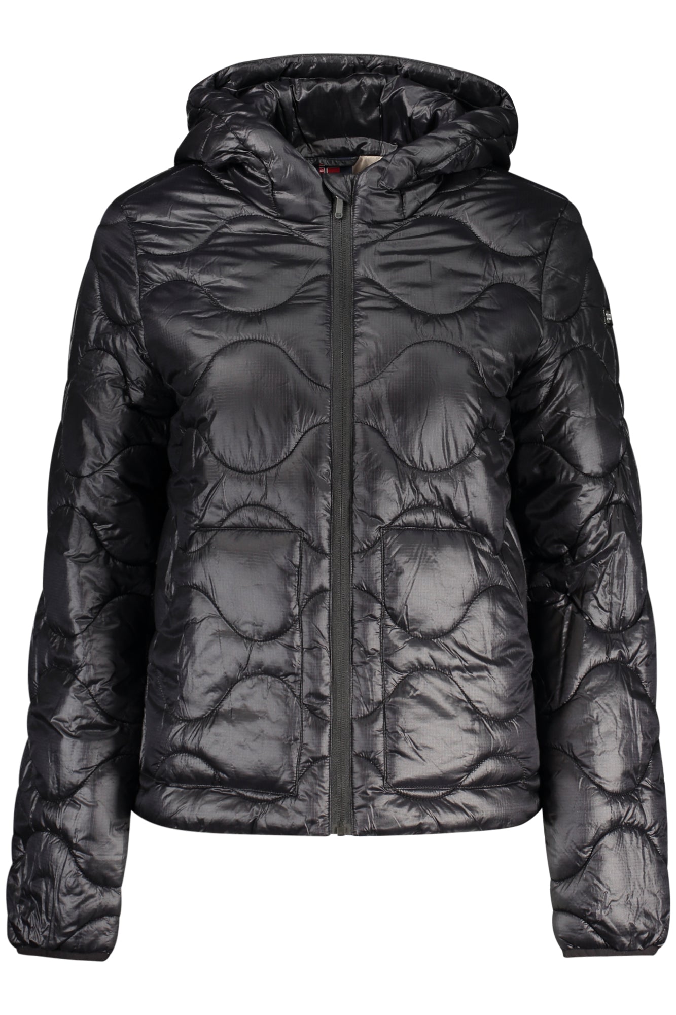 NORWAY 1963 Weisse Damenjacke mit Kapuze – Warme Winterjacke für Damen Schwarz