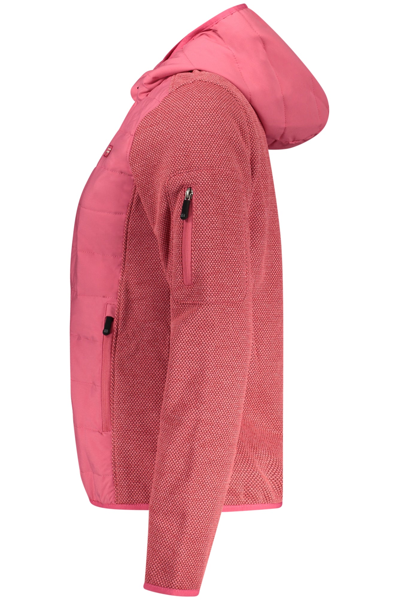 NORWAY 1963 Rosa Damenjacke mit Fleecefutter – Warme Kapuzenjacke für Herbst/Winter Rosa