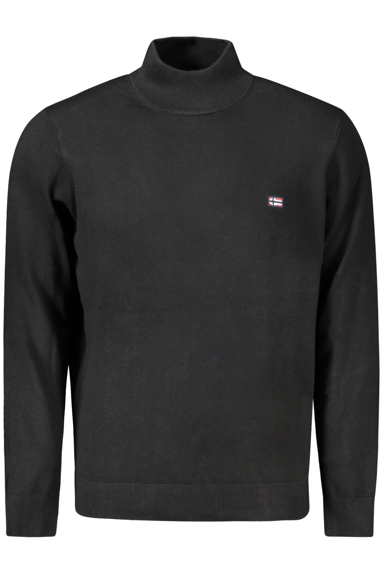 NORWAY 1963 Herrenshirt – Blaues Langarmshirt mit Stickerei für Herbst/Winter Schwarz