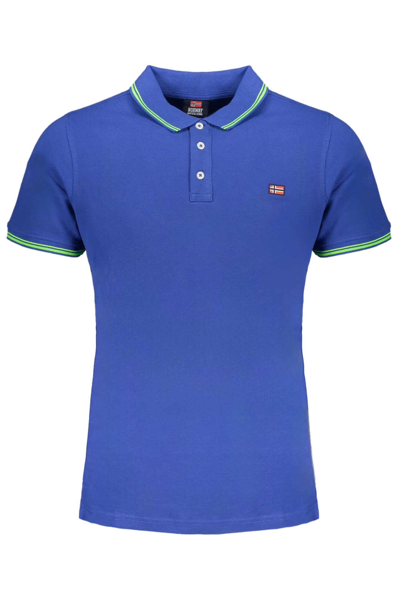 NORWAY 1963 Poloshirt Herren – Blaues Kurzarm-Shirt mit Kontrastdetails für Frühjahr/Sommer Blau