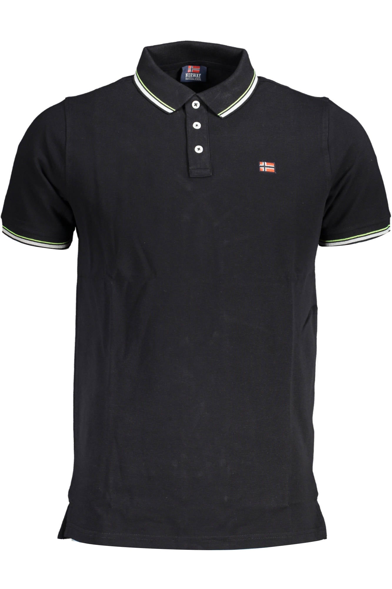 NORWAY 1963 Poloshirt Herren Kurzarm – Schwarz mit kontrastierenden Details Schwarz