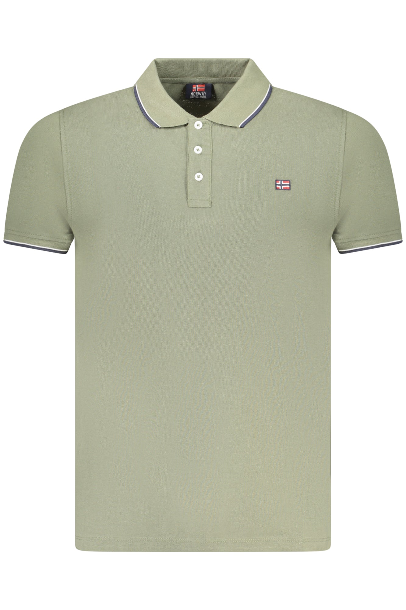 NORWAY 1963 Poloshirt Herren – Blaues Kurzarm-Shirt mit Kontrastdetails für Frühjahr/Sommer Grün