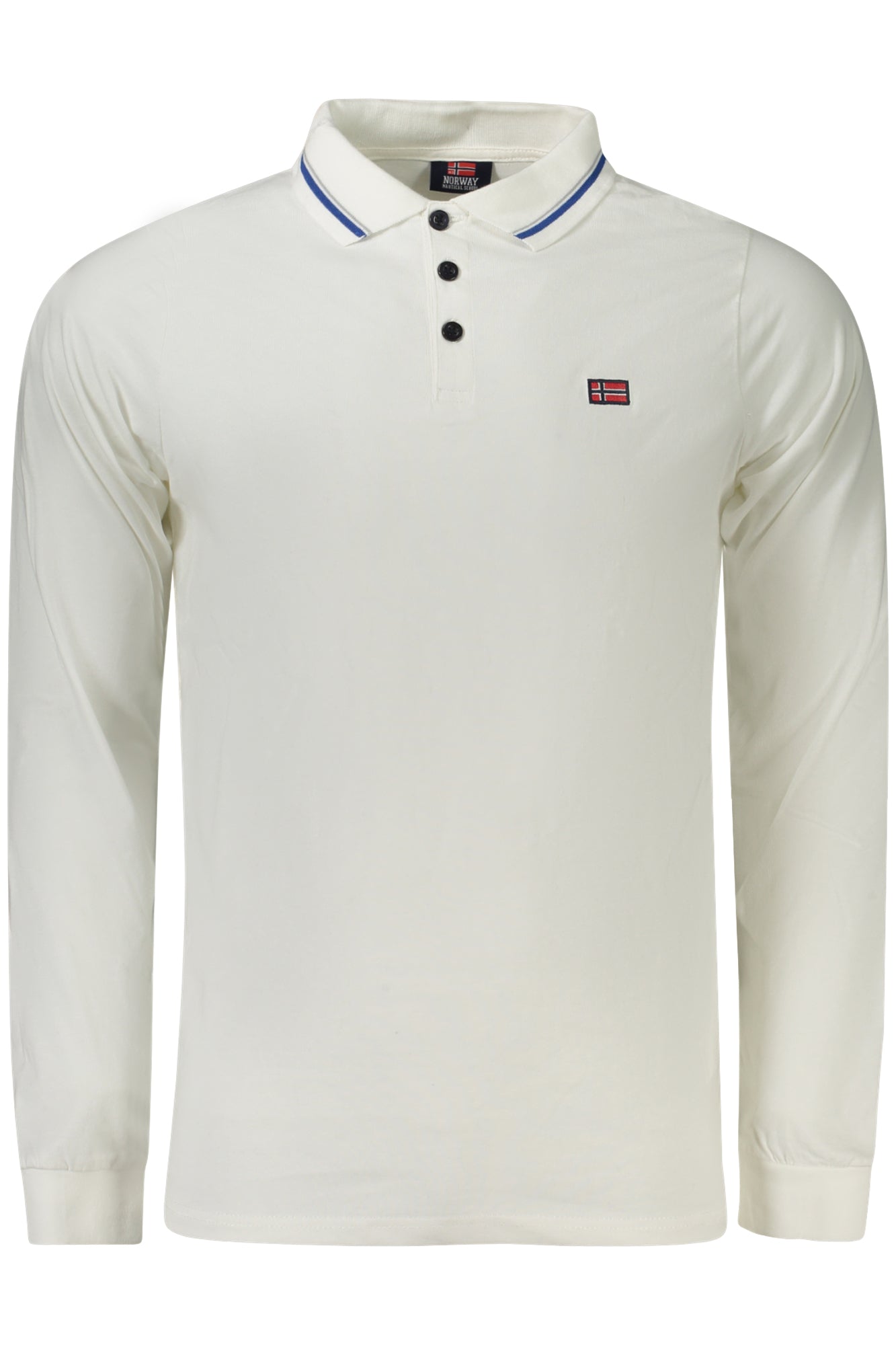 NORWAY 1963 Langarm-Polo Herren Weiß – Klassisches Design mit Kontrastdetails Weiß Hauptbild