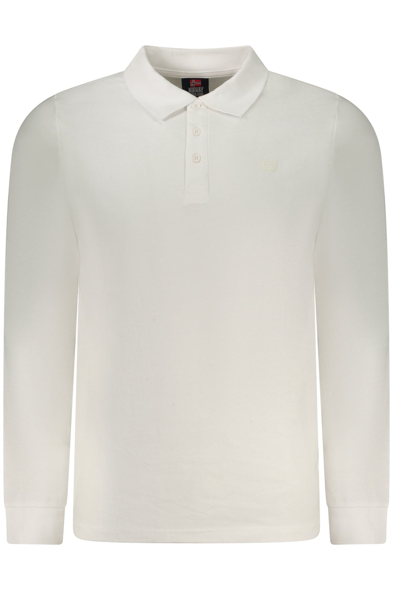 NORWEGEN 1963 HERREN LANGÄRMLIGES POLOSHIRT WEISS Hauptbild