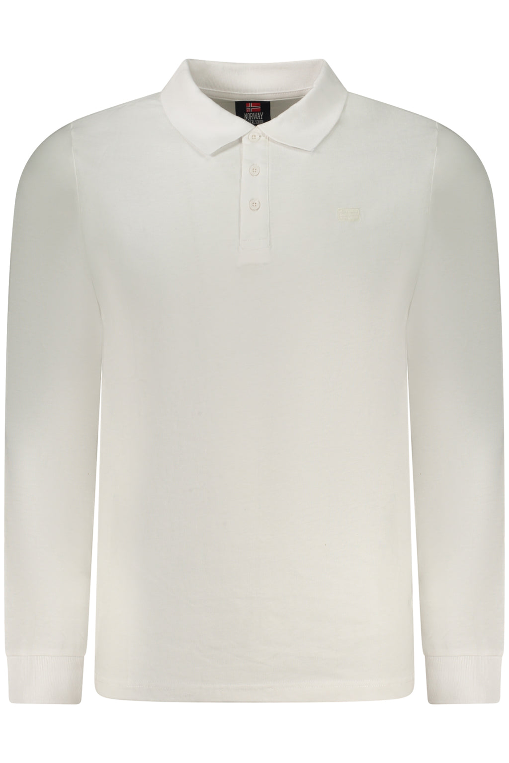 NORWEGEN 1963 HERREN LANGÄRMLIGES POLOSHIRT WEISS