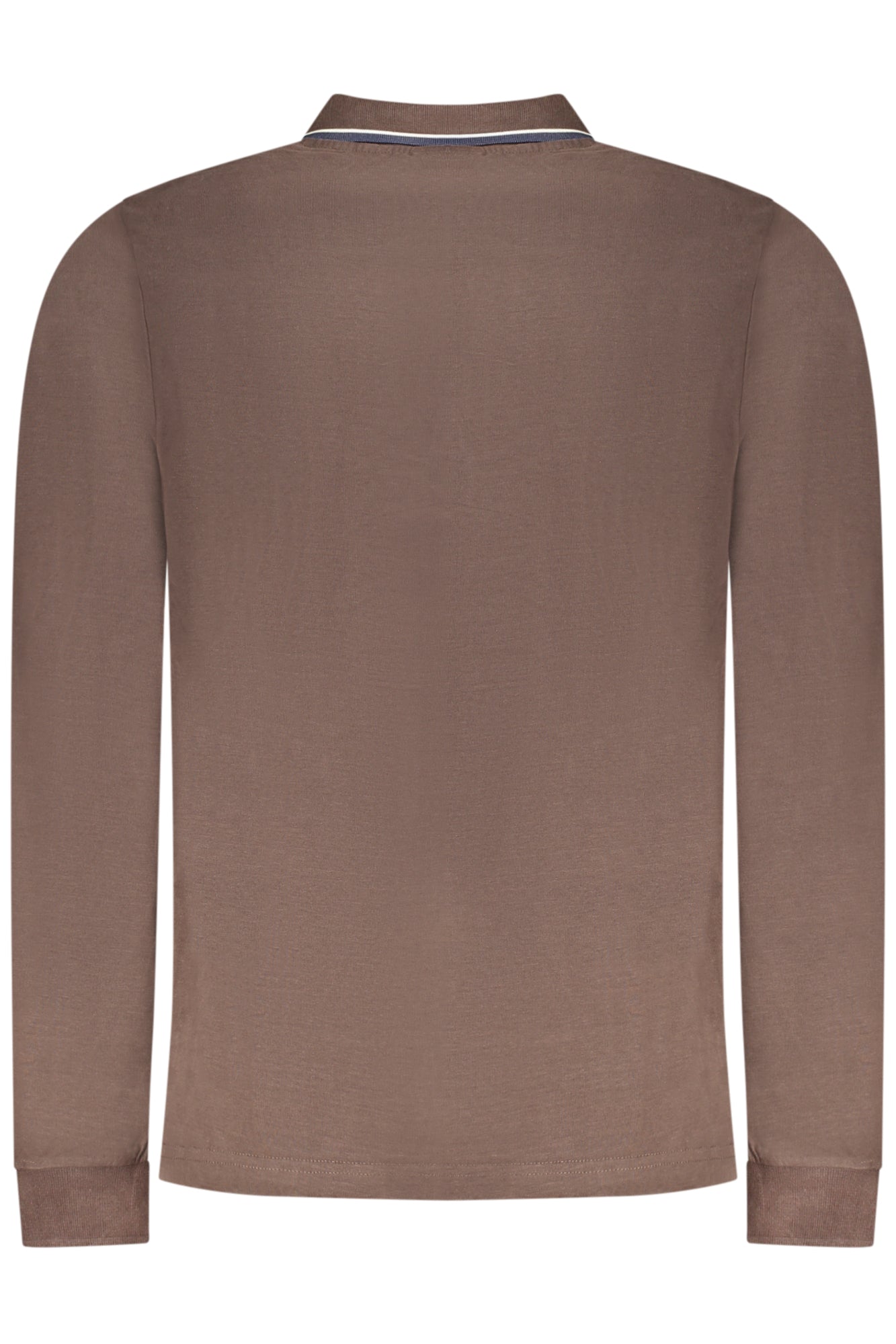 NORWAY 1963 Langarm-Polo Herren Weiß – Klassisches Design mit Kontrastdetails Braun