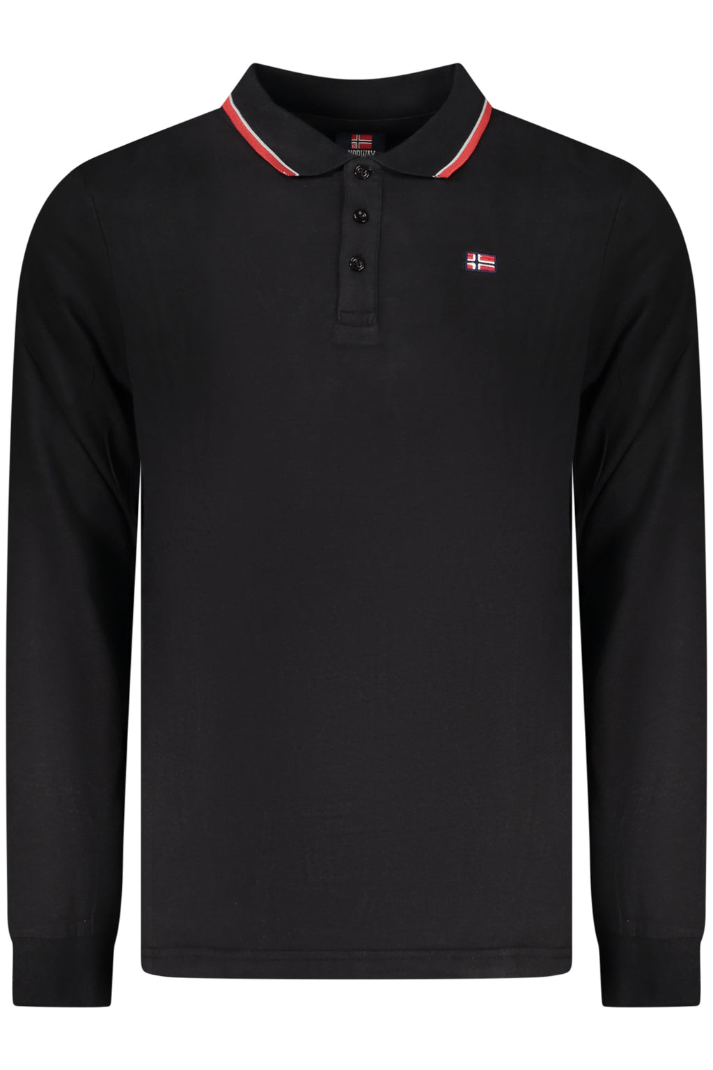 NORWEGEN 1963 HERREN-POLOSHIRT MIT LANGÄRMLIGEN ÄRMELN, SCHWARZ