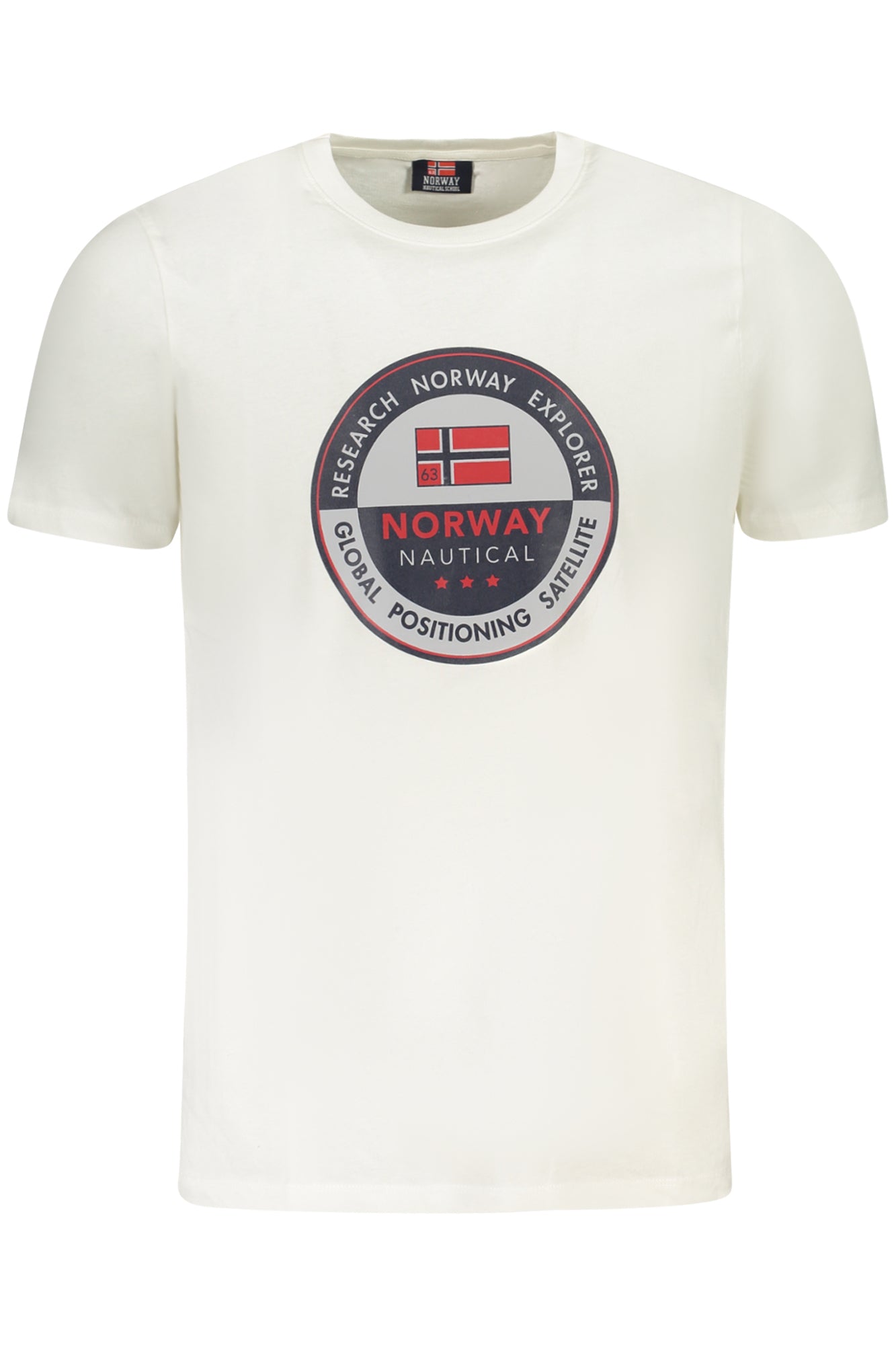 NORWAY 1963 T-Shirt Herren Kurzarm Blau – Baumwolle für Frühjahr/Sommer Weiß