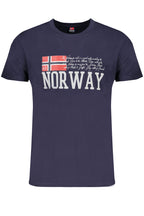 NORWEGEN 1963 HERREN-KURZARM-T-SHIRT BLAU