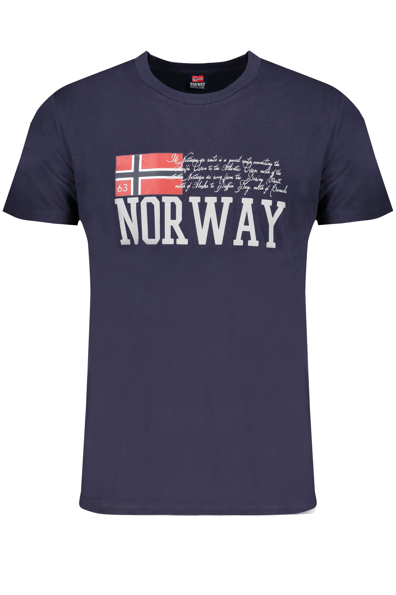 NORWAY 1963 T-Shirt Herren Kurzarm – Blaues Basic-Shirt für Sommer Blau