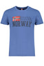 NORWAY 1963 T-Shirt Herren Kurzarm – Blaues Basic-Shirt für Sommer Blau