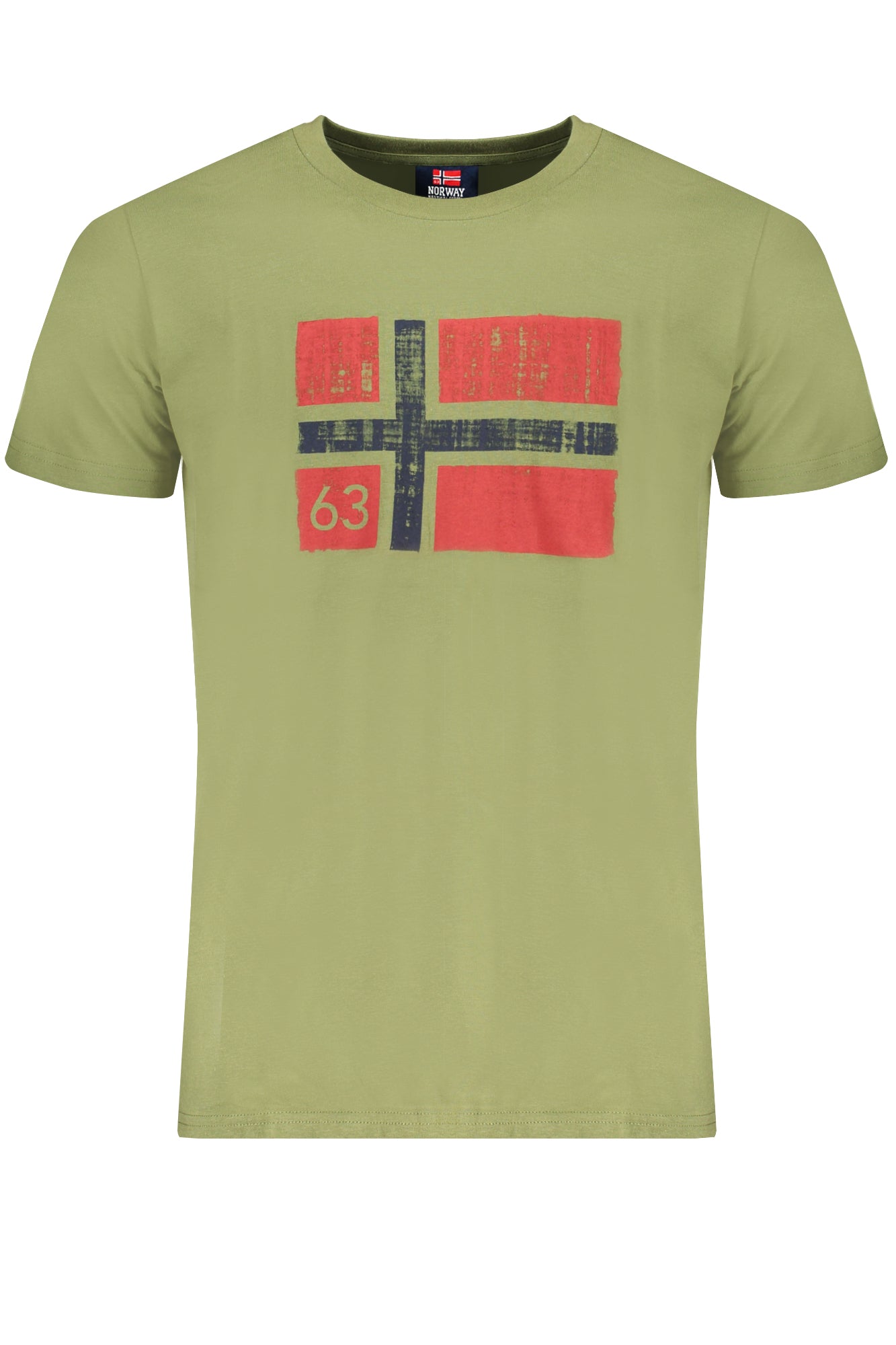 NORWAY 1963 T-Shirt Herren Kurzarm Blau – Baumwolle Rundhals Grün