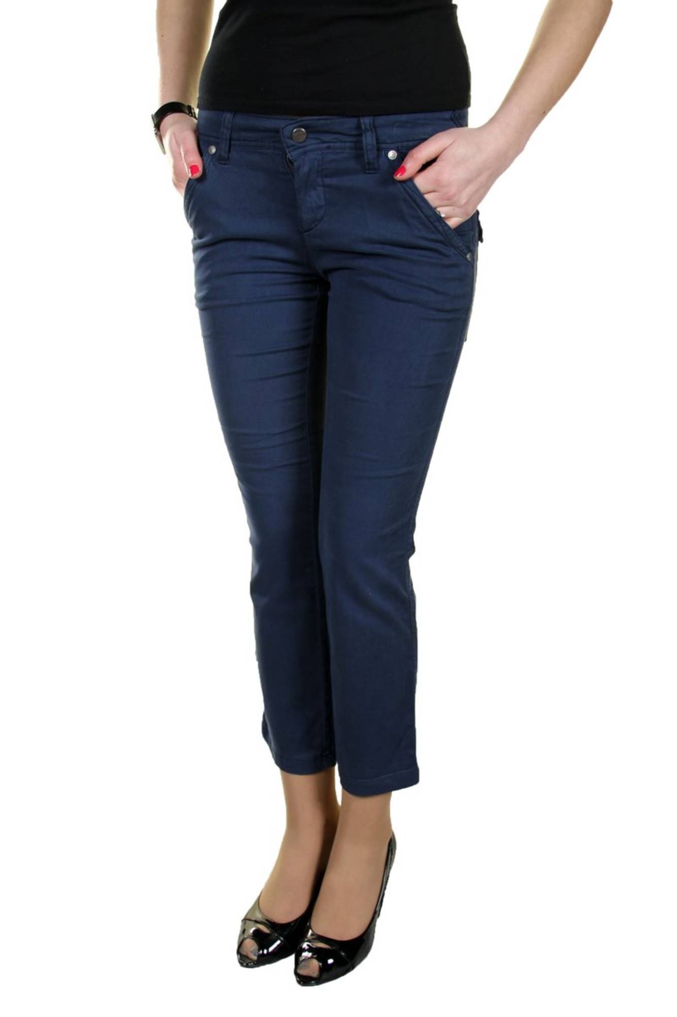 PARASUCO Pinocchietto Hose Damen – Blaue Jeans mit Logo-Detail | soulluna.de Blau