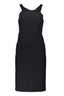 PATRIZIA PEPE Damen Kleid Schwarz – Langes Design mit breiten Trägern | Italienische Qualität Schwarz