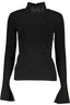 PATRIZIA PEPE Pullover Damen – Schwarzer Rollkragen mit Stickerei | soulluna.de Schwarz