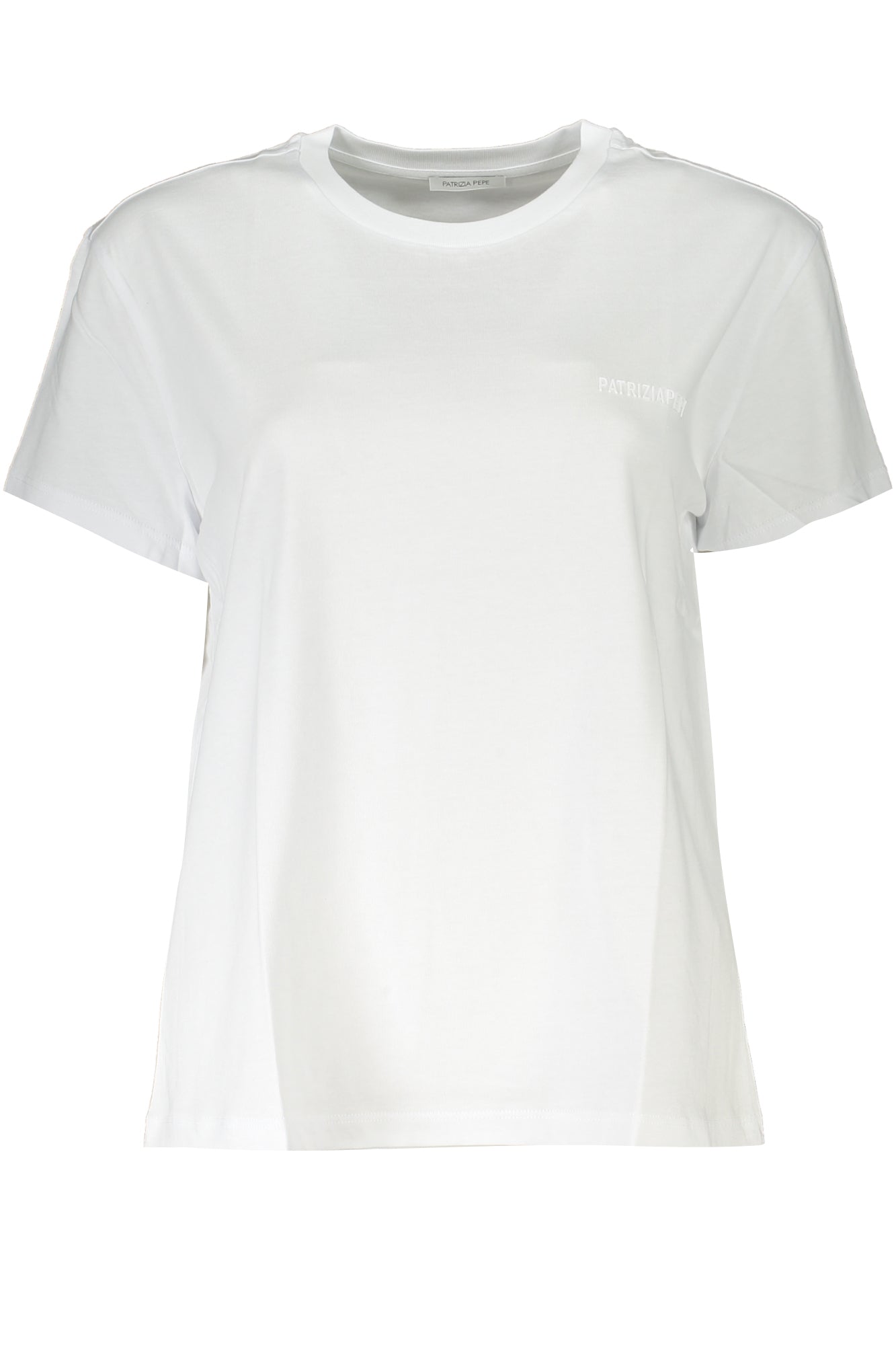 PATRIZIA PEPE Damen T-Shirt Schwarz – Kurzarm aus Bio-Baumwolle | soulluna.de Weiß