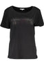 PATRIZIA PEPE Damen T-Shirt Schwarz – Kurzarm mit Weithals-Ausschnitt | soulluna.de Schwarz