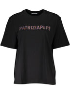 PATRIZIA PEPE DAMEN KURZARM T-SHIRT SCHWARZ