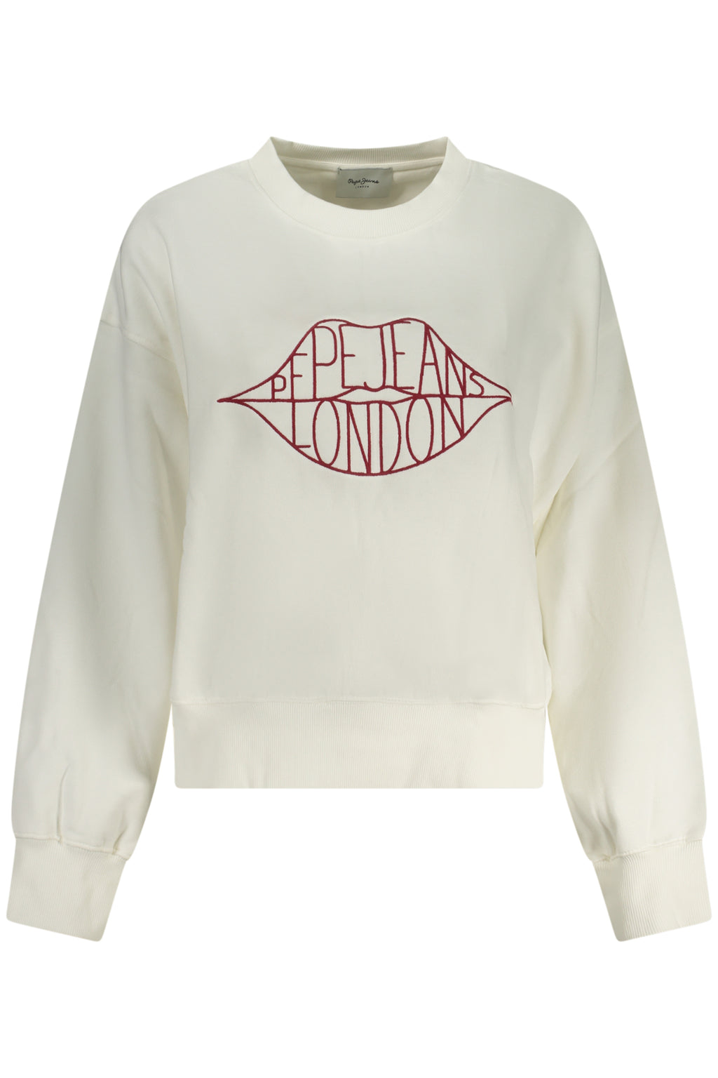 PEPE JEANS DAMEN WEISSES SWEATSHIRT MIT REISSVERSCHLUSS