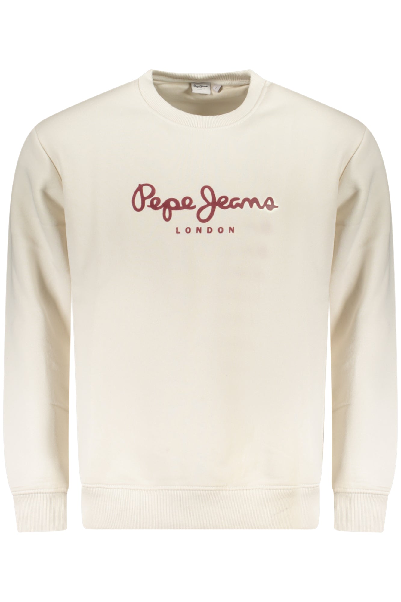 Pepe Jeans Sweatshirt Herren mit Reißverschluss – Rotes Langarmshirt für Herbst/Winter Weiß