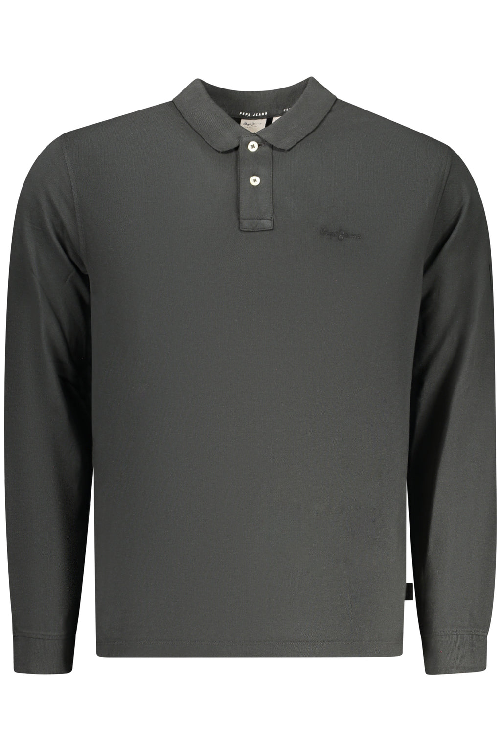 PEPE JEANS Herren-Poloshirt, langärmelig, schwarz